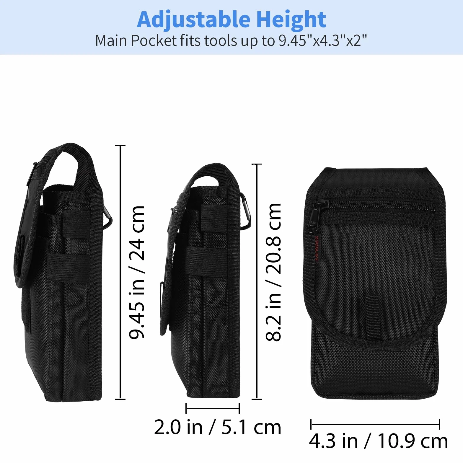 Bolsa de herramientas para cinturón, organizador multiherramienta funda de nailon táctico