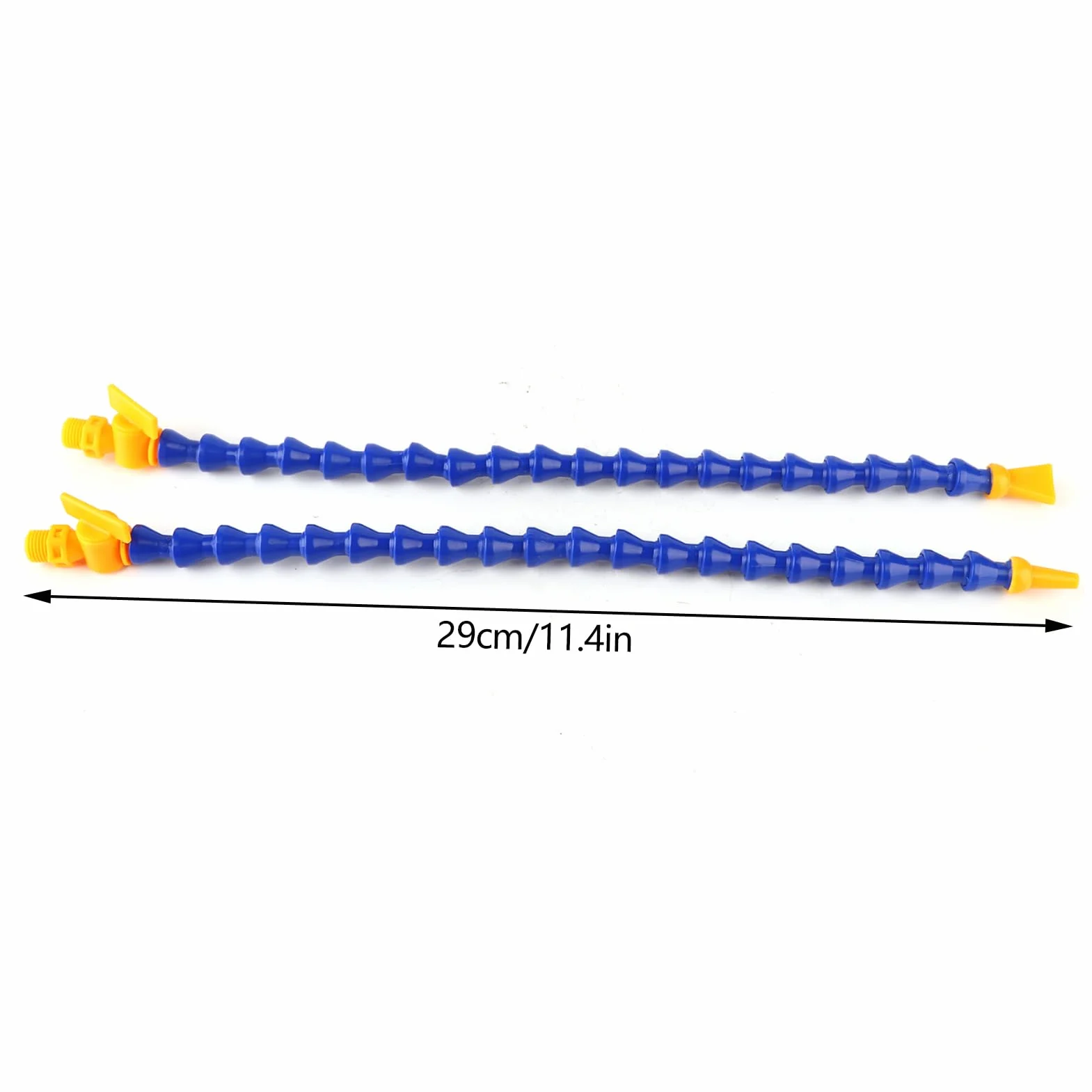 SEAFRONT 12-Piece Coolant Hose Tube with Flat Round Nozzle Flexible Plastic for CNC Lathe Milling Machine