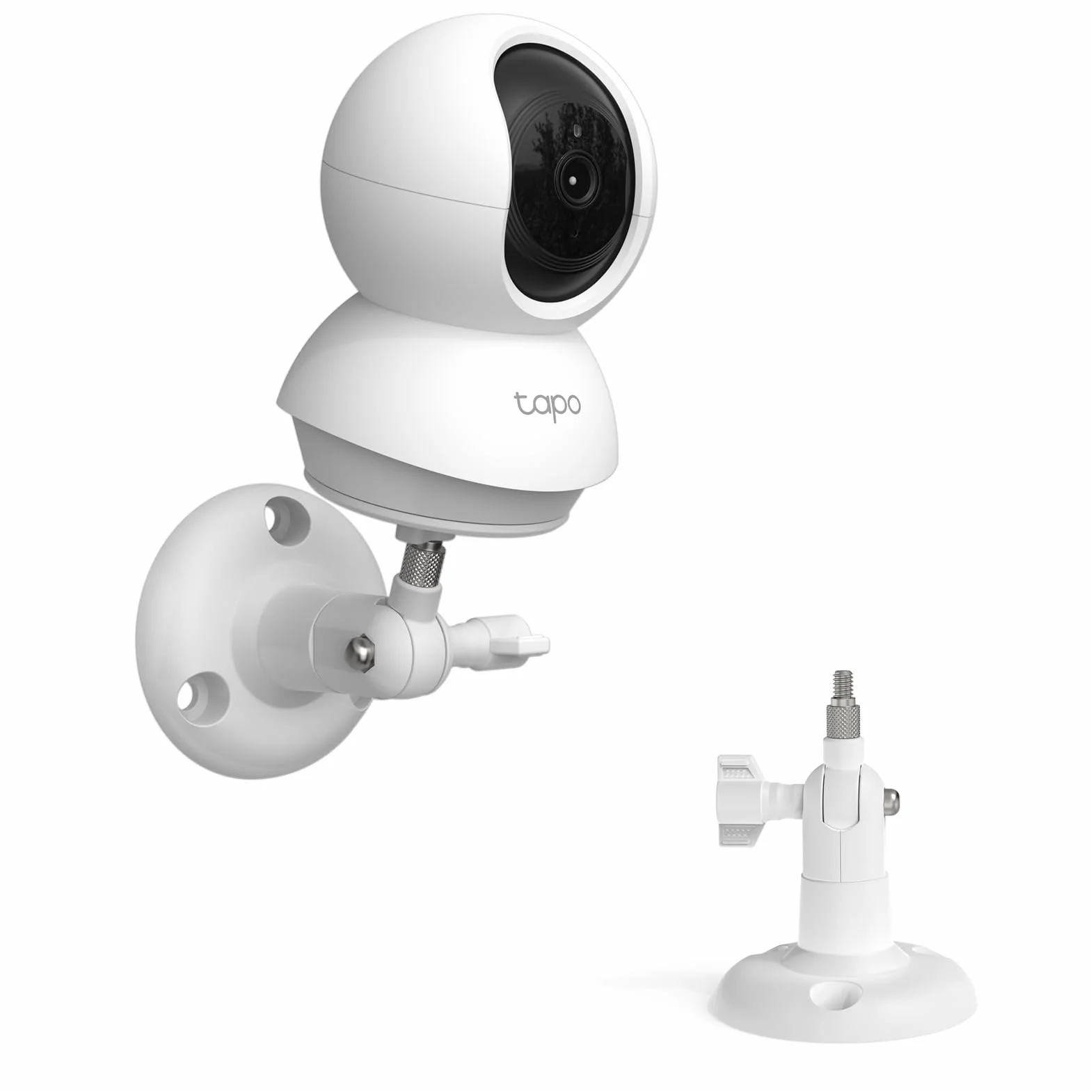 HOLACA Soporte de pared compatible con TP-Link Tapo C200 / C210 / C220 / C201 / C202 / C211 / C212 / C222 / C230 Cámara de vigilancia wifi para interiores, color blanco, 1 unidad