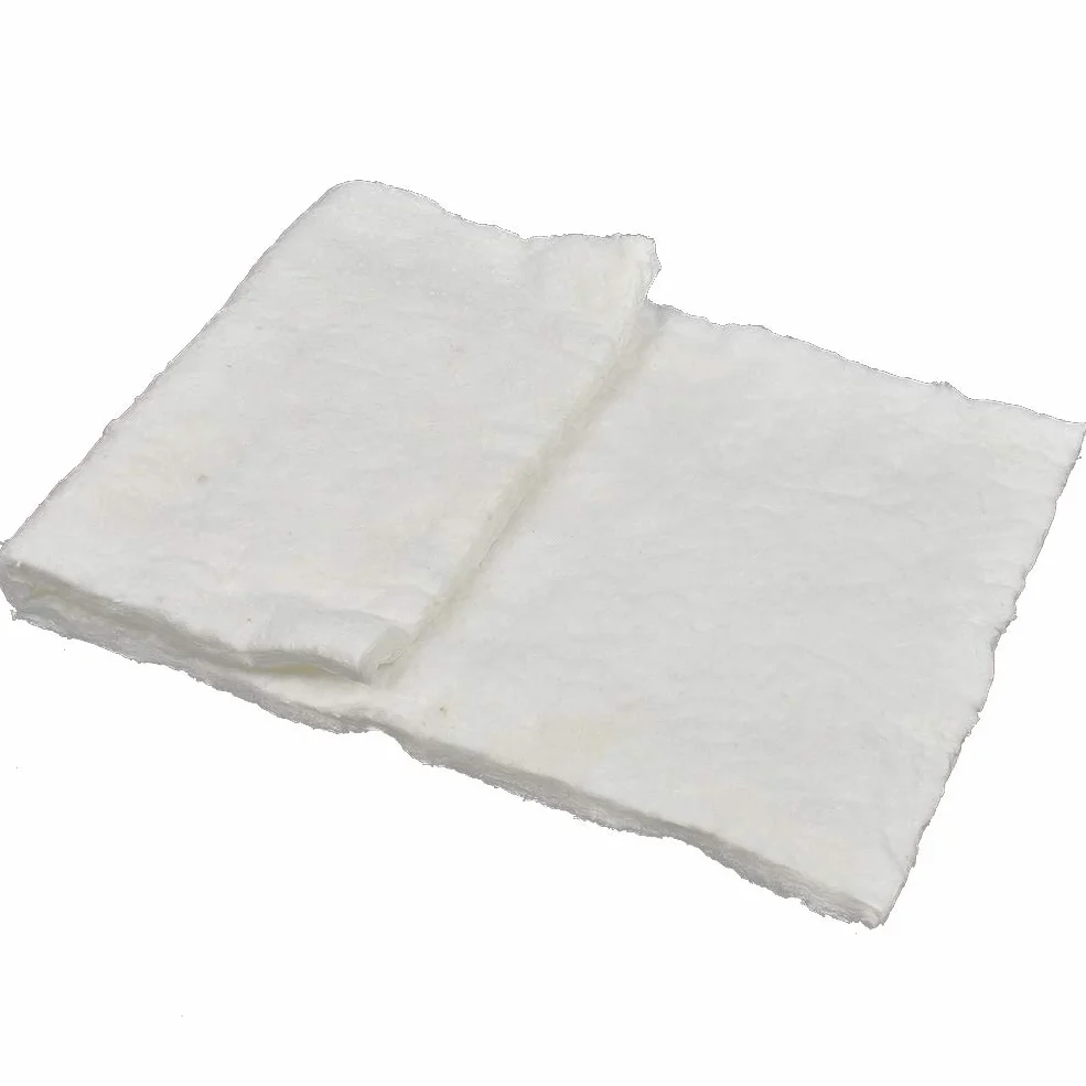Manta de fibra de cerámica de 30 cm x 61 cm de grosor, 10 mm, material de aislamiento térmico