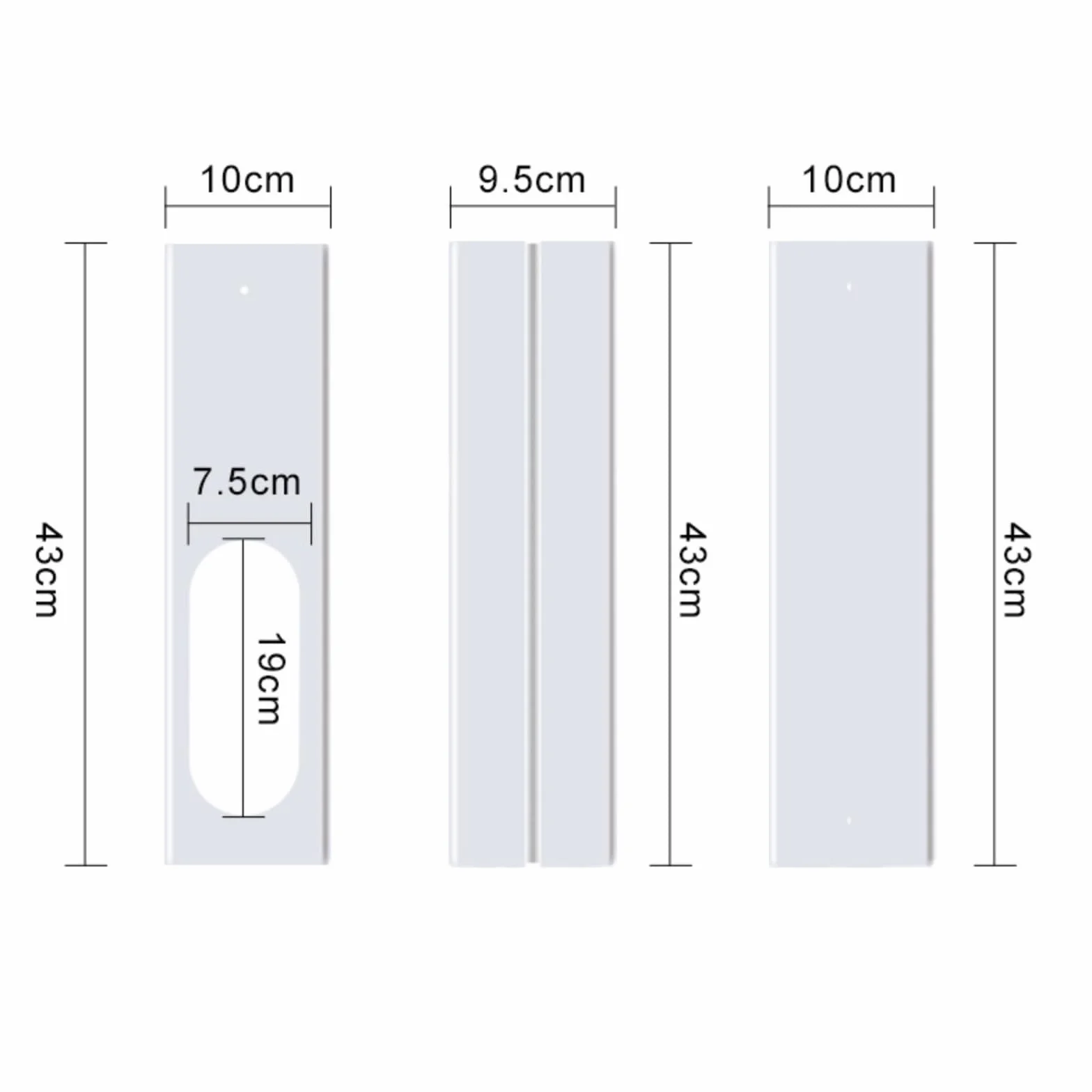Kit De Ventana De Aire Acondicionado Portátil, Adaptador Ventana Aire Acondicionado, Placa Sellado Ventana Ajustable para Aire Acondicionado Móvil, Accesorio De Ventana De Aire Acondicionado