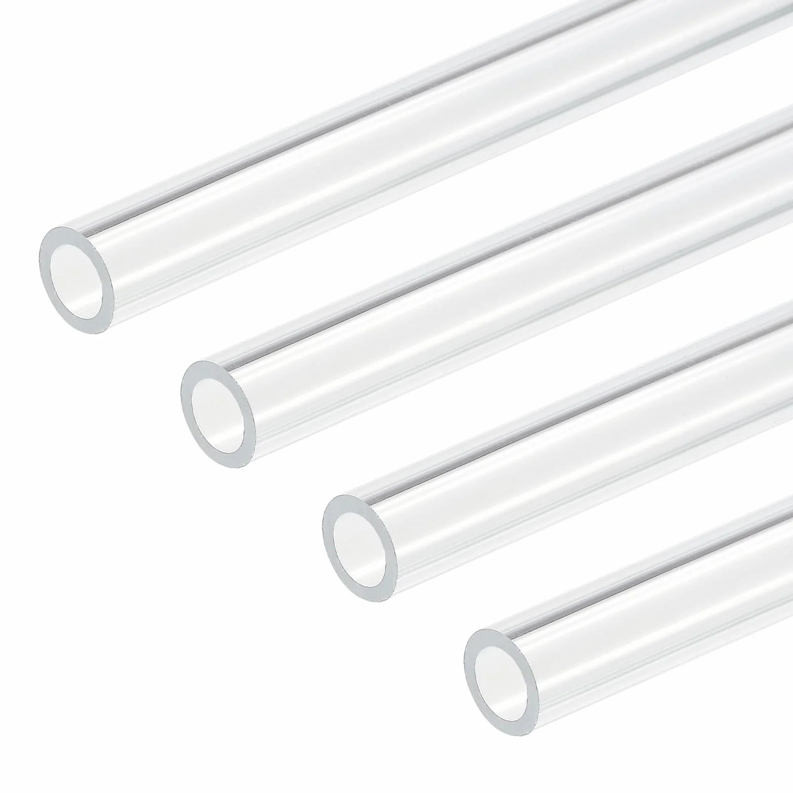 Tubo de Plástico Rígido Acrílico Transparente 5 mm x 8 mm 10" para Acuario, Enfriamiento de Agua