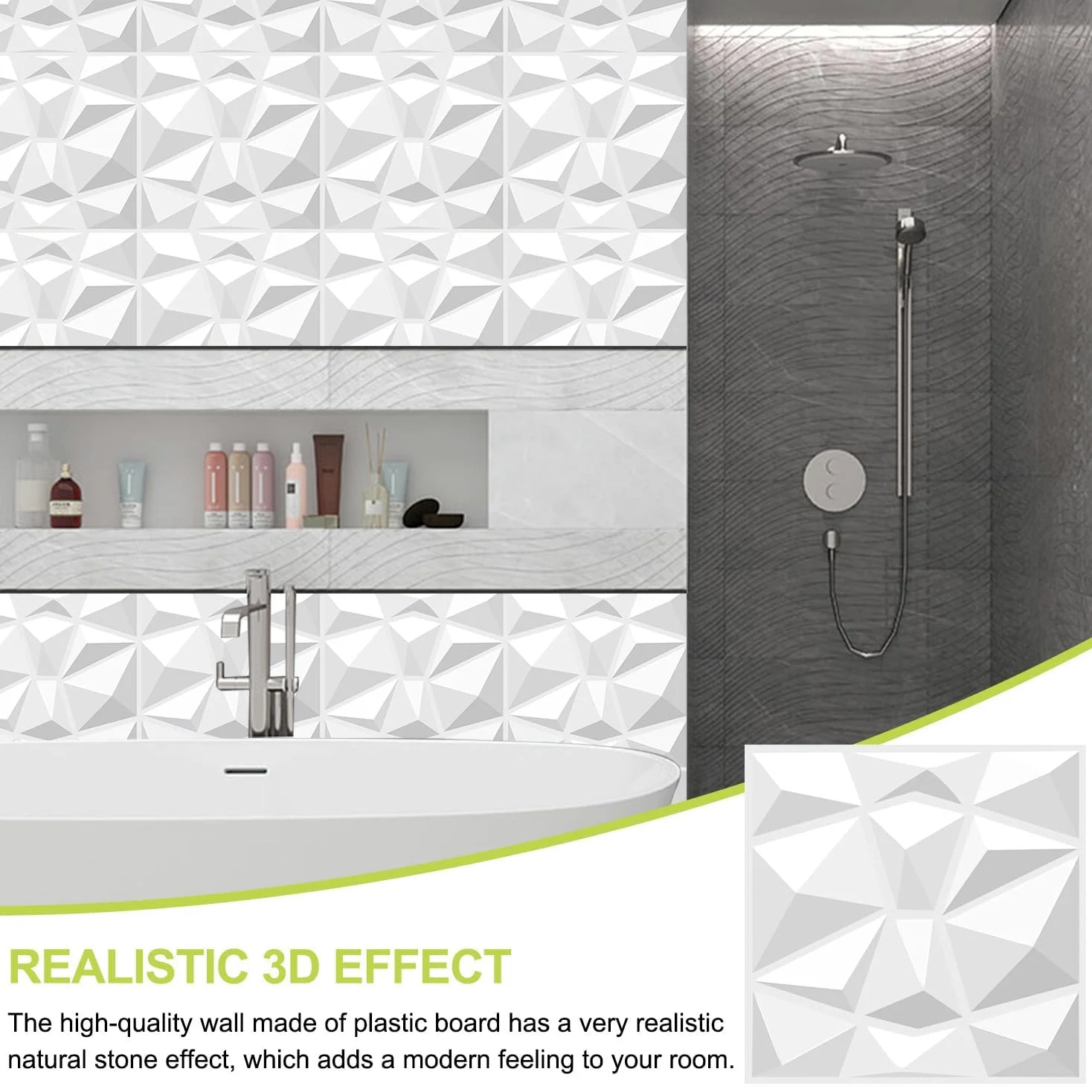 20 Piezas Papel Pintado Autoadhesivo Pared 30 × 30 cm, Vinilos de Pared Decorativos, Revestimiento de Paredes PVC, Ladrillos 3D Adhesivo Pared, Adesivos Papel de Paredes Decoración (Blanco)