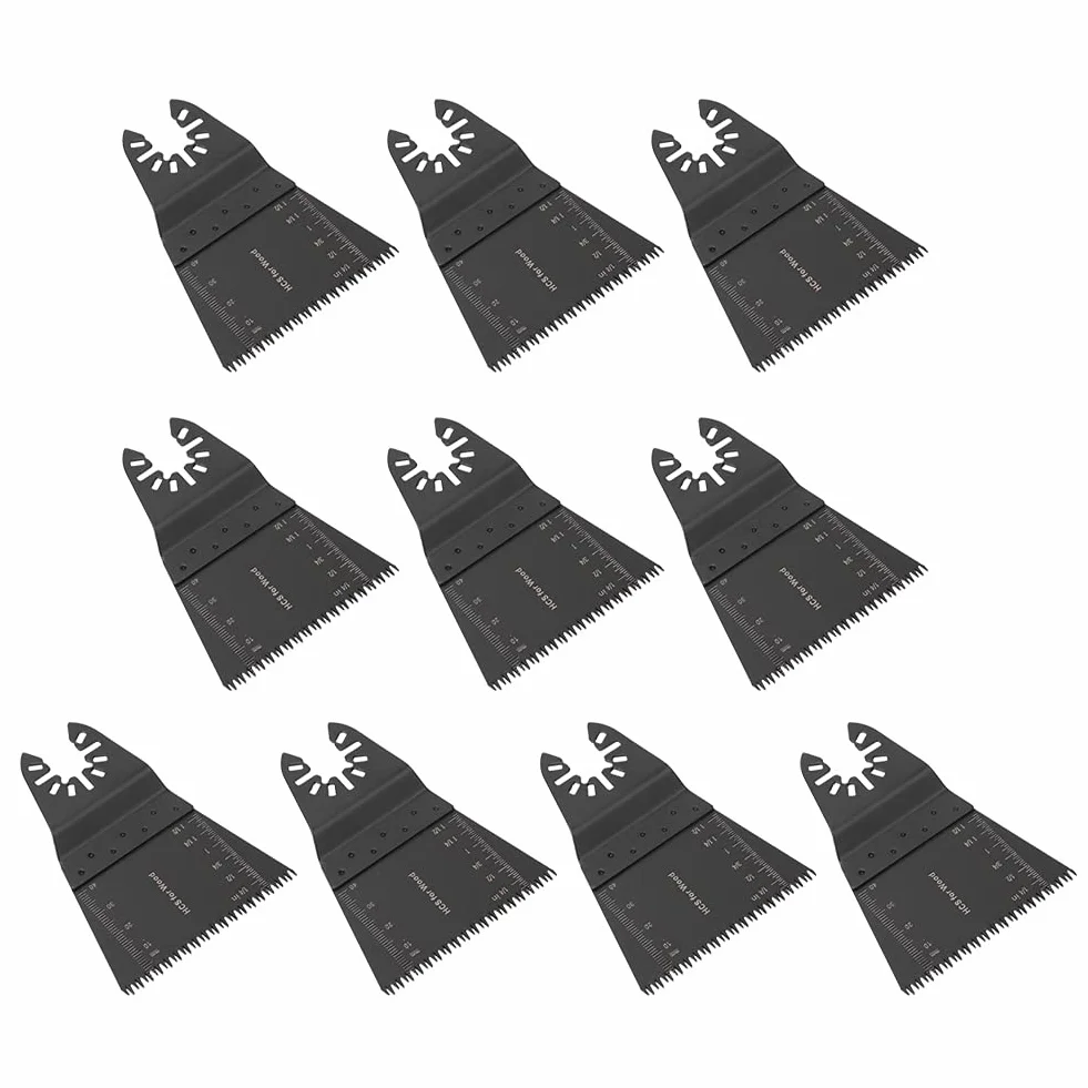 Cuchillas de Sierra Oscilante, Juego de 10 Piezas de Cuchilla Multifunción, 65mm, Accesorios de Herramientas Oscilantes Multitool para Cortar Metal Suave, Madera, Plástico