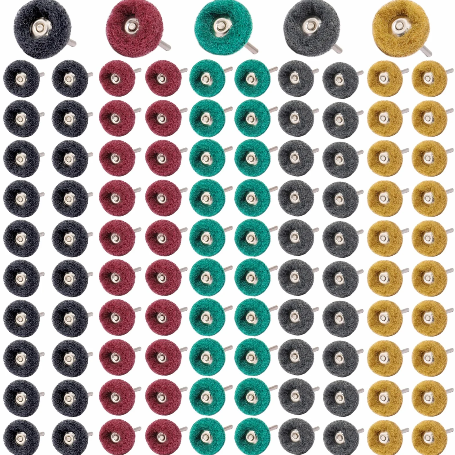 Ruedas De Pulir Para Dremel, 100 Piezas Ruedas Pulidoras Para Herramientas Rotativas Grano 80/150/240/400/600 Para Pulir Metal Madera