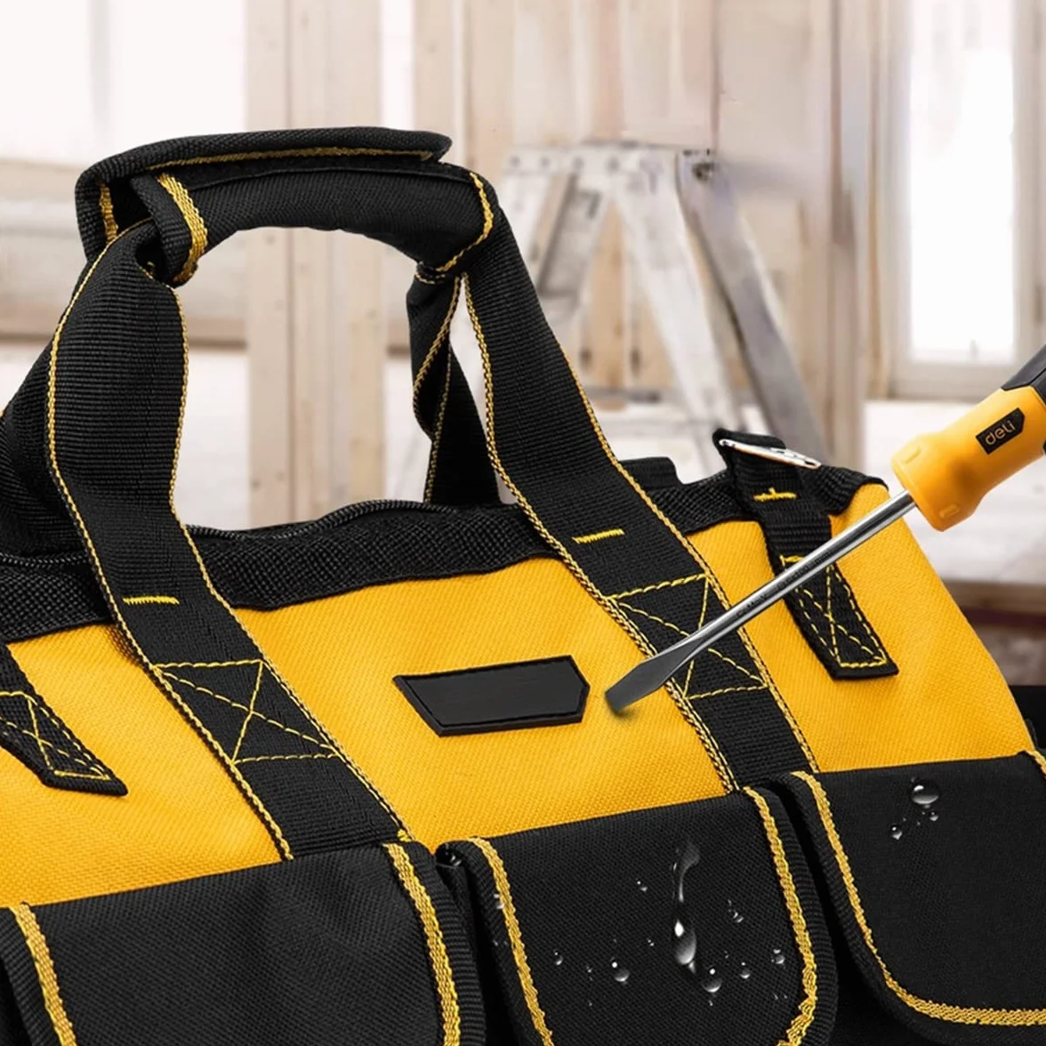 Bolsa De Herramientas Resistente, Organizador Para Herramientas Manuales Y EléCtricas,Cremallera Superior Y Base De Goma Resistente Al Desgaste, Gran Capacidad, Impermeable, Resistente Al Desgaste