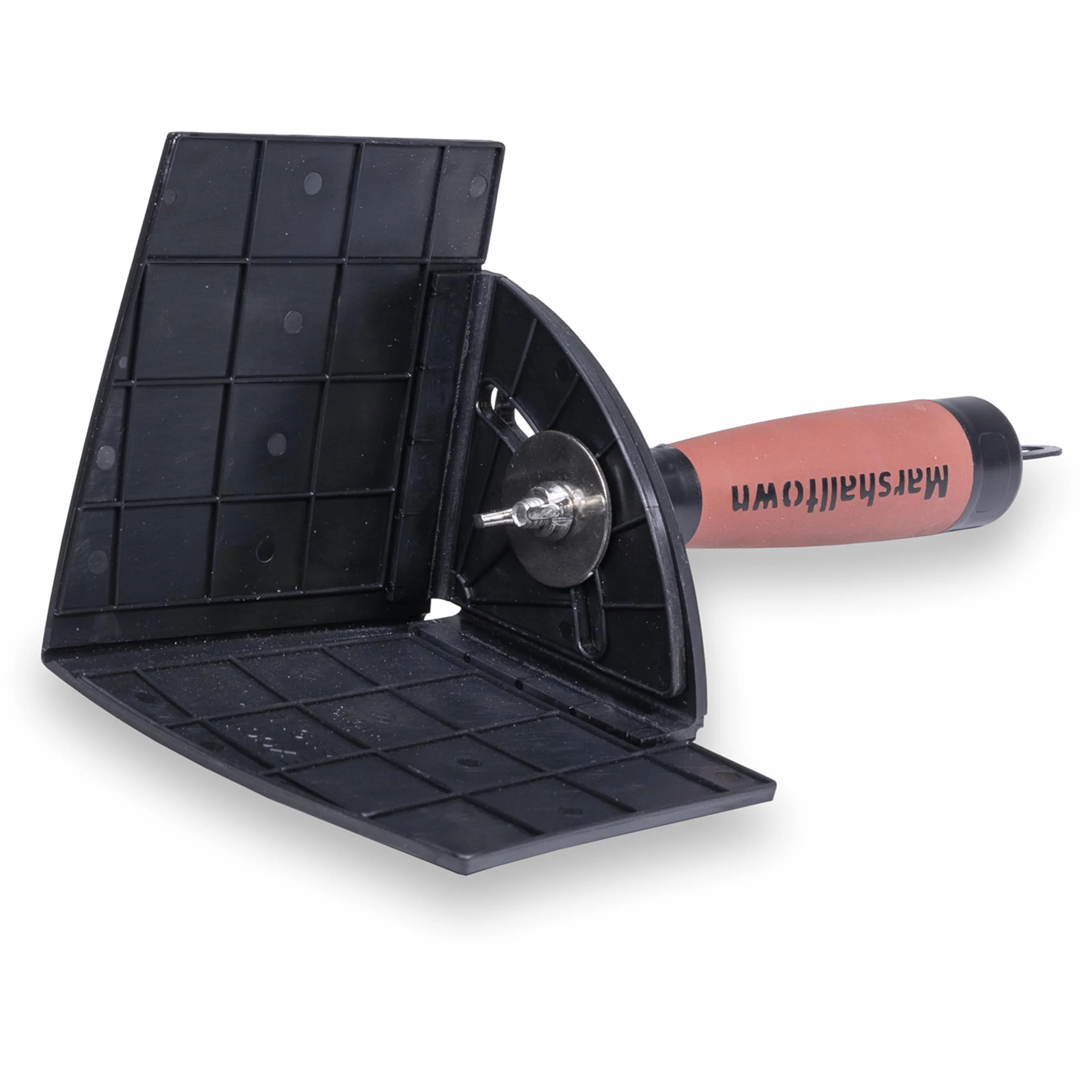 Llana de esquina interior ajustable Marshalltown para un ángulo exacto de 90 a 154 grados con hoja de nylon para yeseros y escayolistas, tamaño 102x102 mm