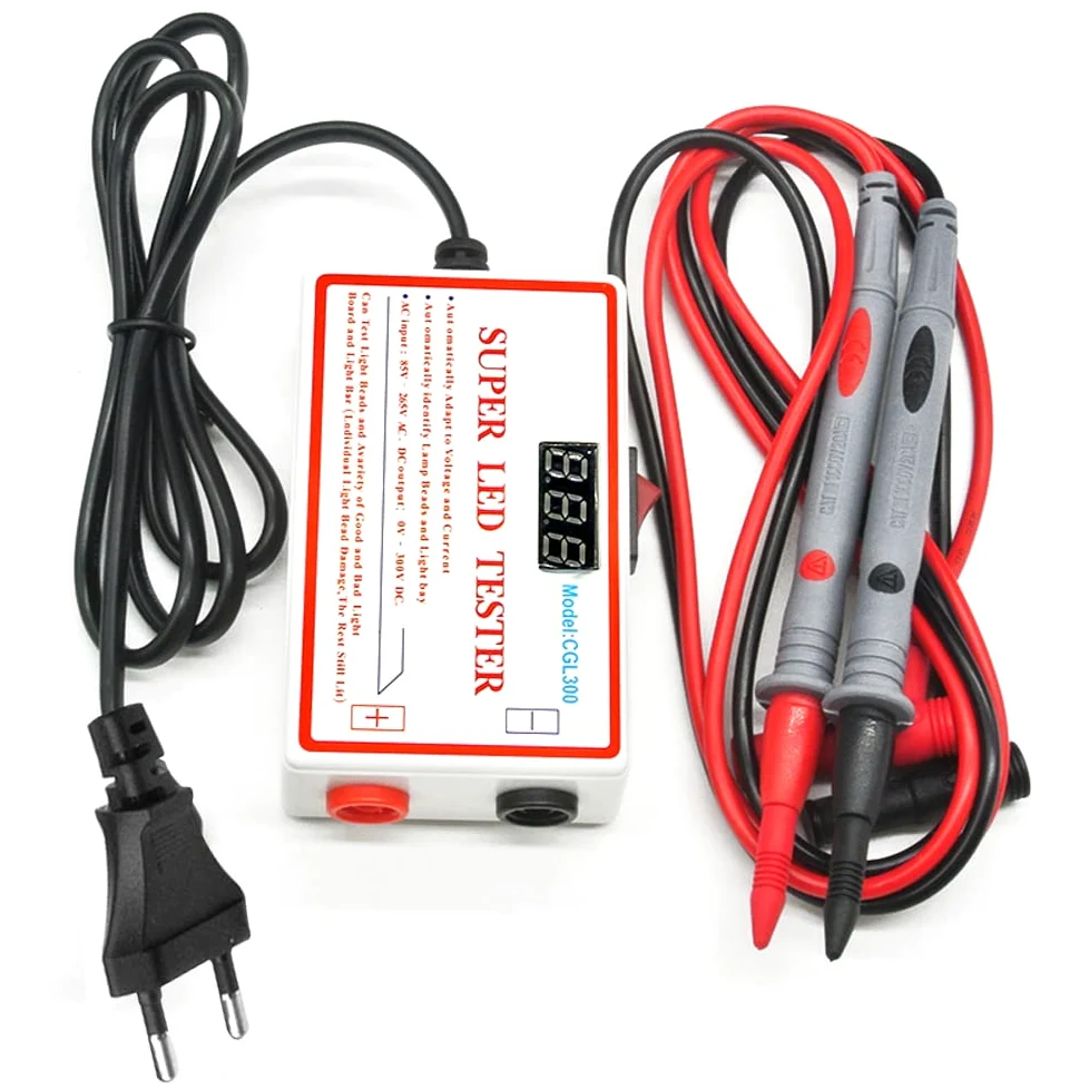 Weytoll Probador de Retroiluminación de TV LED, 0-300V Herramienta de Prueba de Perlas LED de Tira Detección Automática de Voltaje y Corriente de Salida