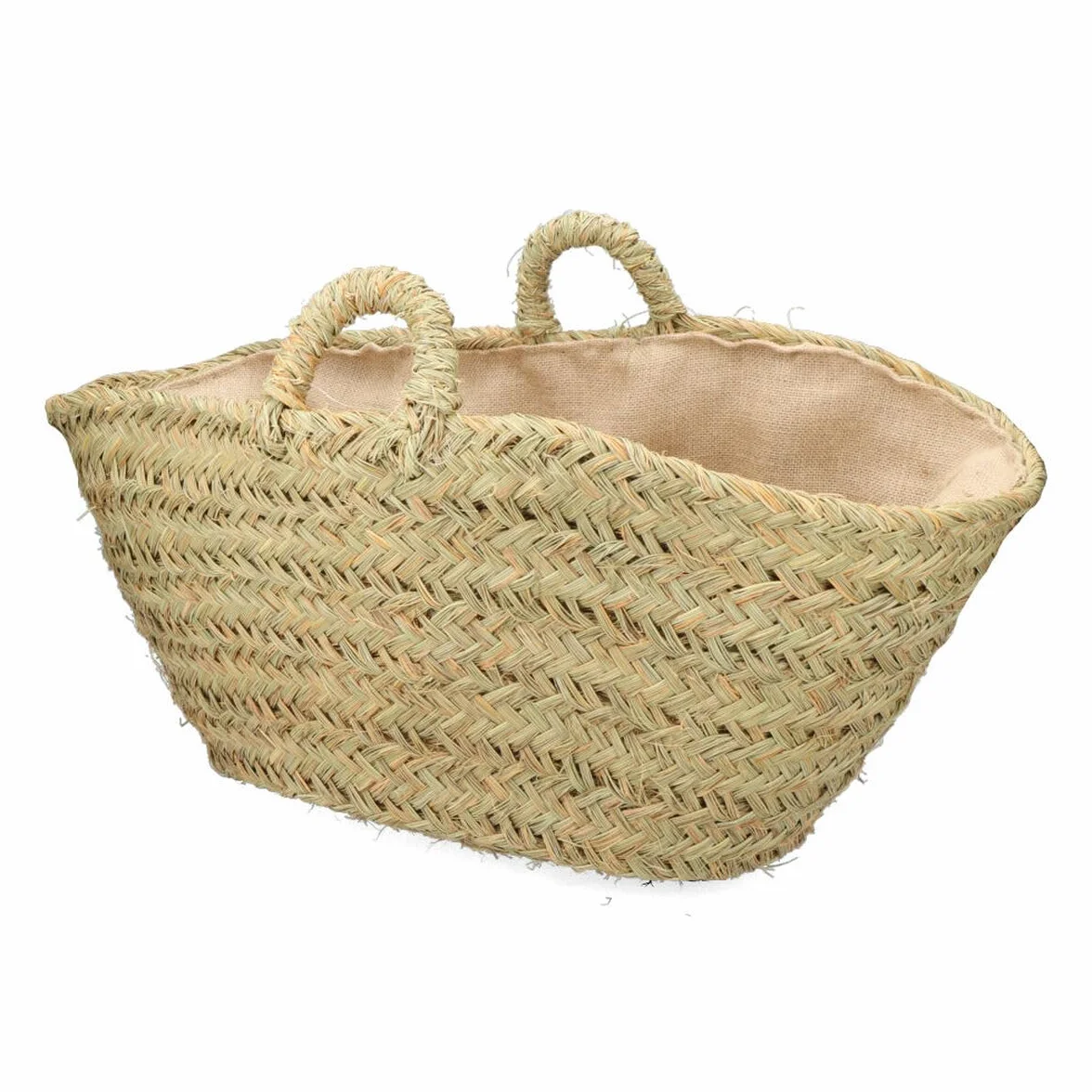 EDM Cesta para leña Esparto 60 x 35 x 45 cm 60 x 45 x 35 cm Oval - Marca Product - EAN: 8425998742381