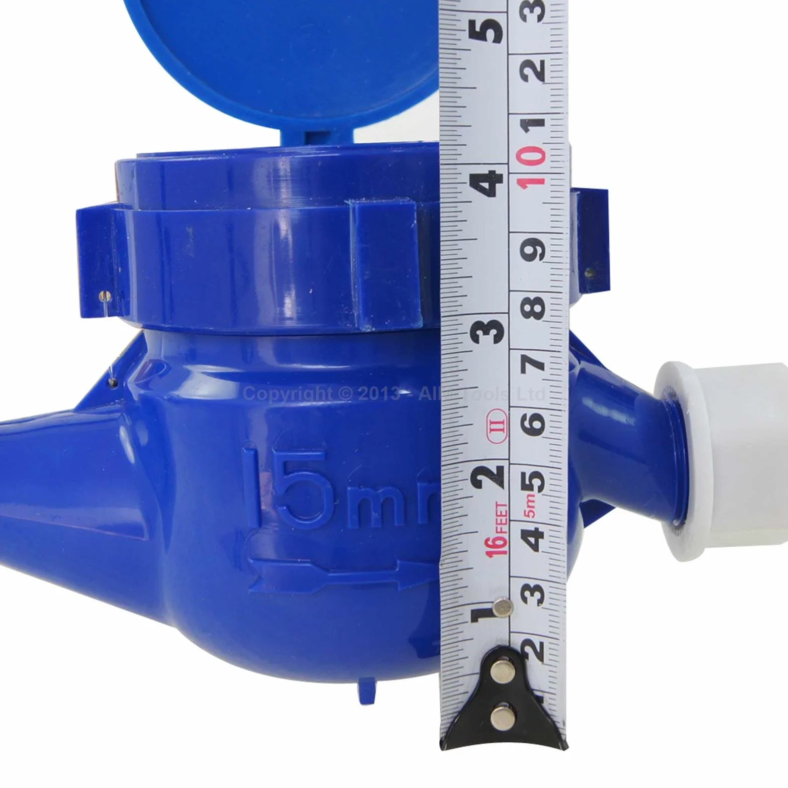KATSU Contador de Agua Fría, Medidor de Flujo de Agua Doméstico de Jardín de Plástico ABS de 15 mm, Tipo Húmedo 15180515