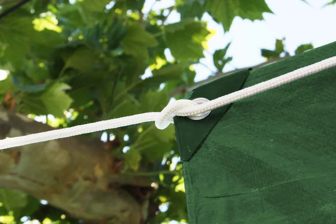 Labor 0300153 Lona de PVC Reforzada con Ojales, Verde, 5 X 6 M