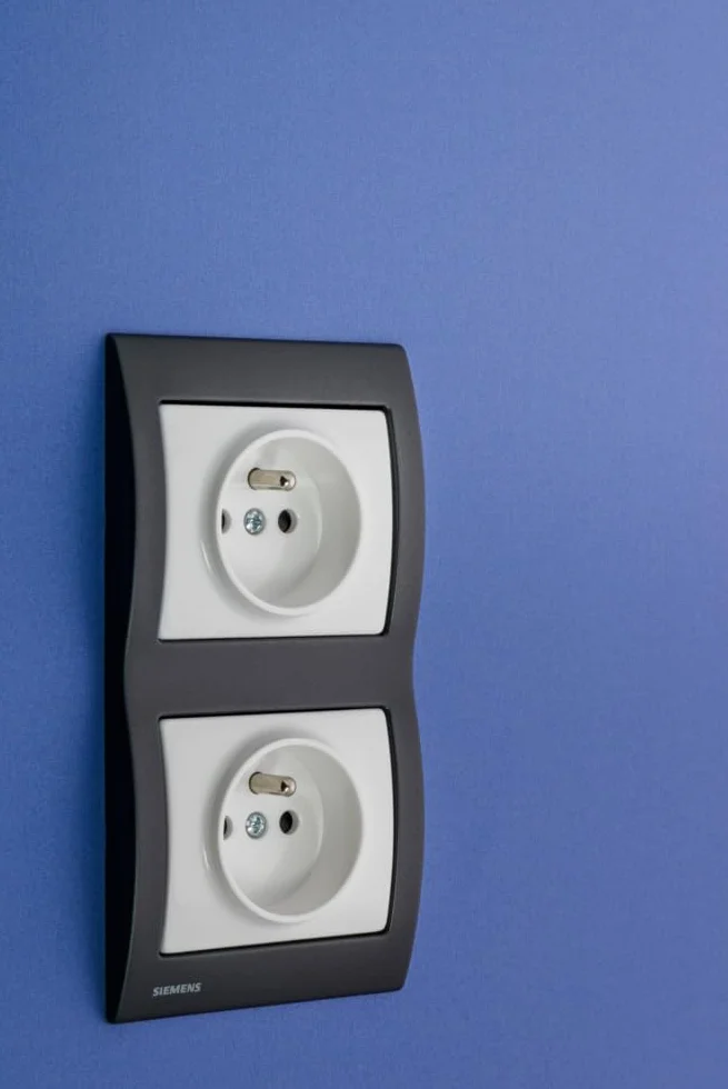 Siemens Delta Iris Placa doble vertical gris antracita