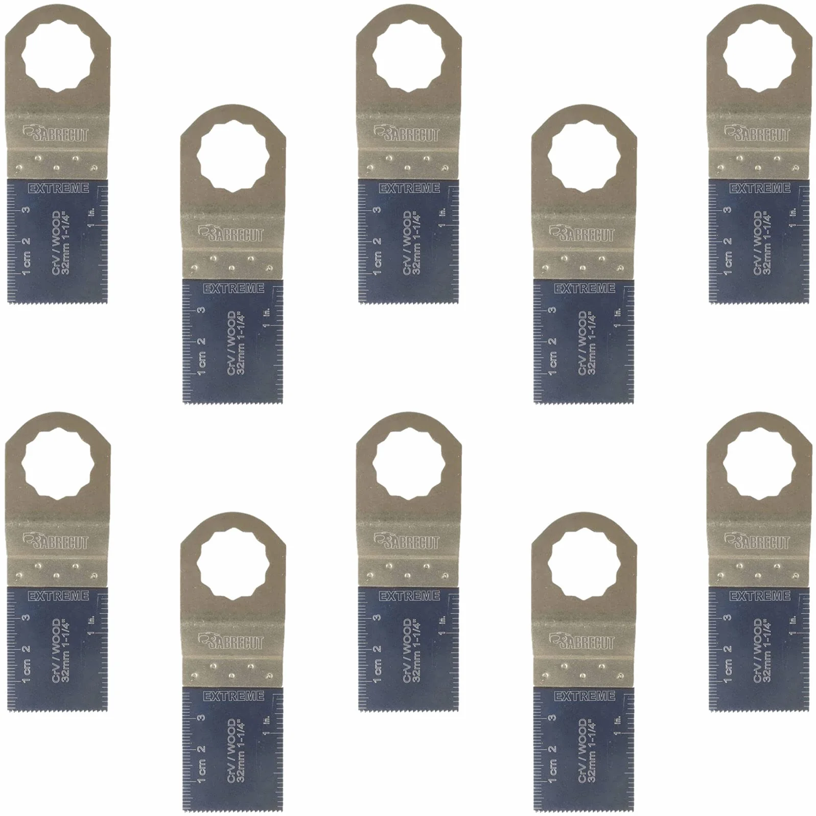 10 x SabreCut SC35F_10 Hojas de madera de dientes finos de 35 mm Compatible con Fein SuperCut y Festool Vecturo (no StarLock) Multiherramienta oscilante Accesorios multiherramienta