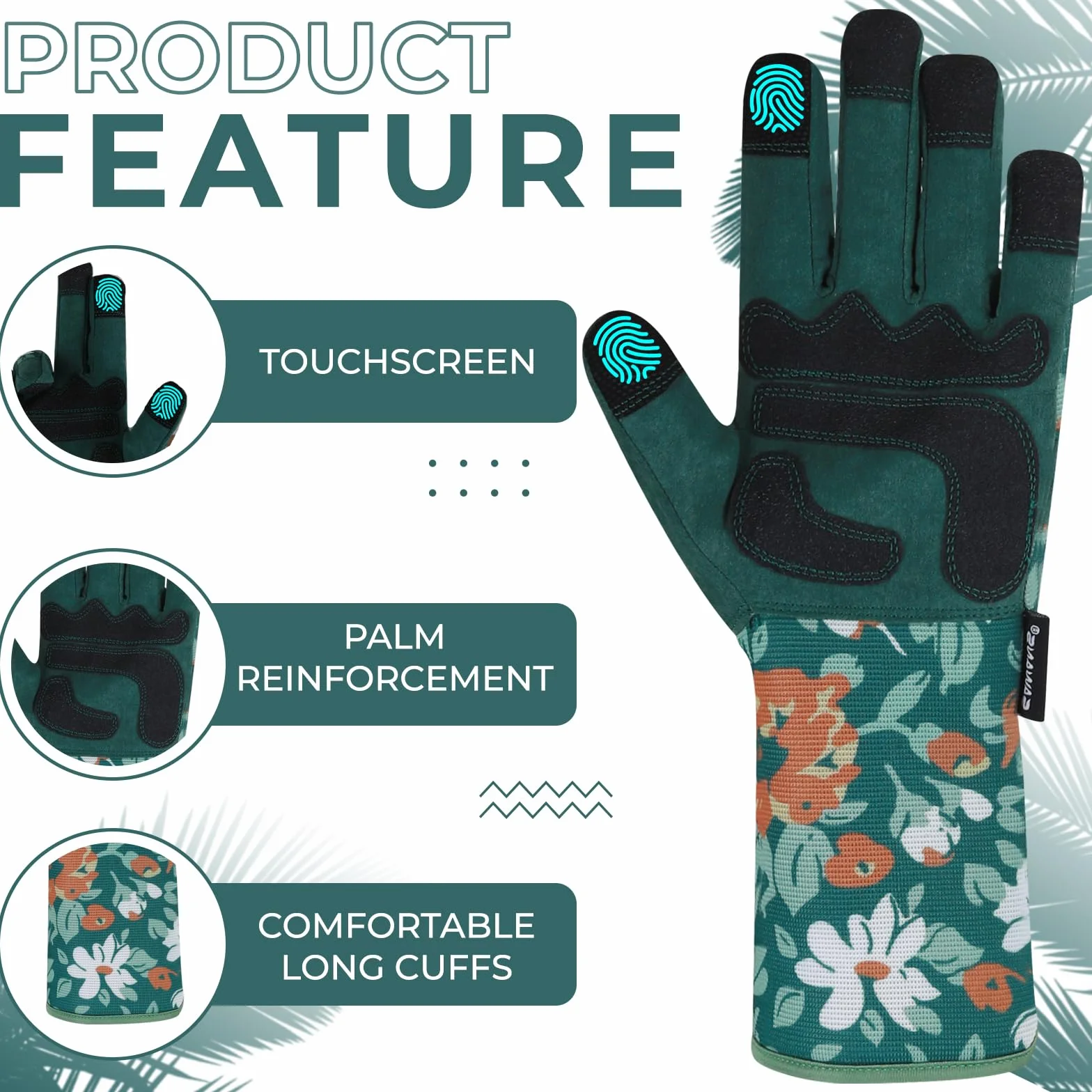 SAWANS Guantes de jardinería largos resistentes a las espinas protección antebrazo Verde