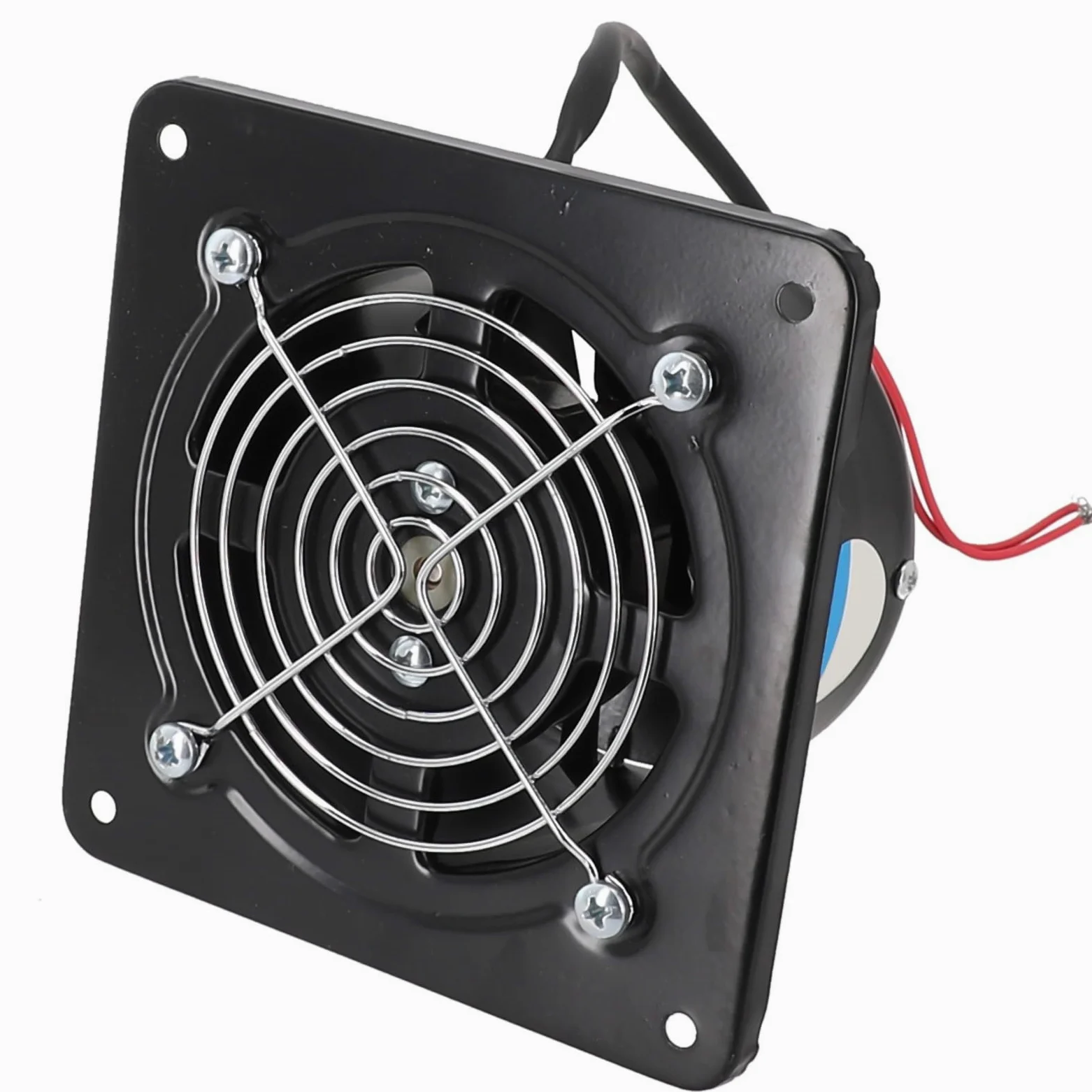 Ventilador de escape industrial de 4 pulgadas, extractor de ventilación axial, soplador de 220 V, marco de metal de acero inoxidable, motor de cobre, taller, almacén, restaurante, garaje