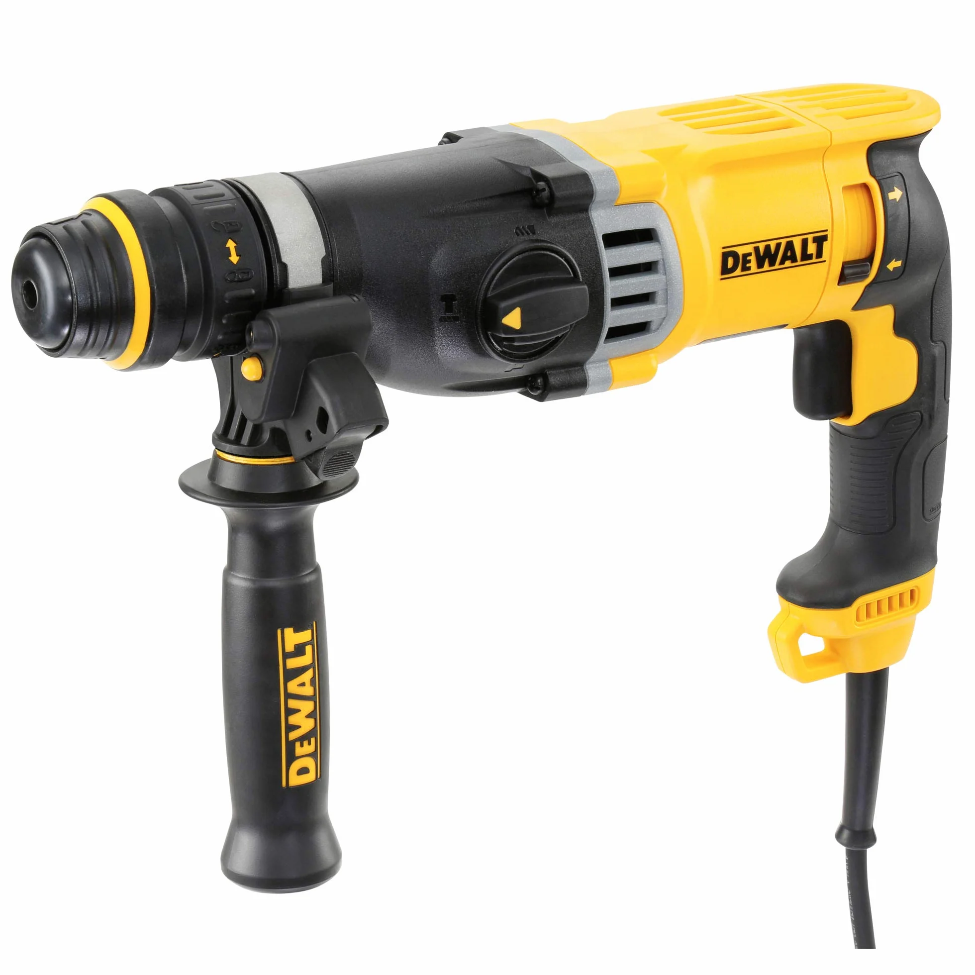 DEWALT Martillo perforador SDS-Plus 3 modos 28 mm 3,0 J 900 W - Doble mandril de acoplamiento rápido, D25144K-QS