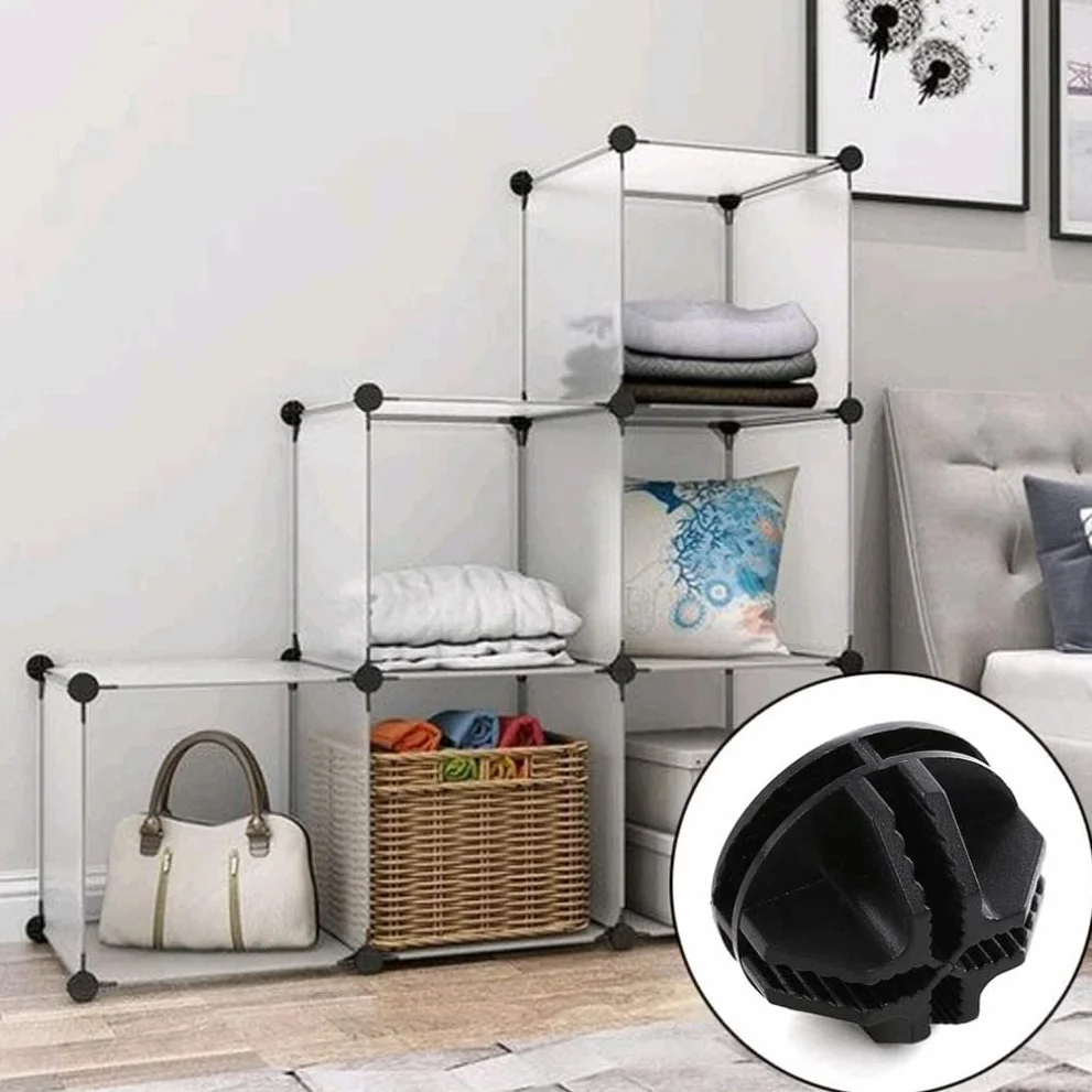 Conectores de cubos de alambre de plástico, 40 piezas, para organizador de armario modular