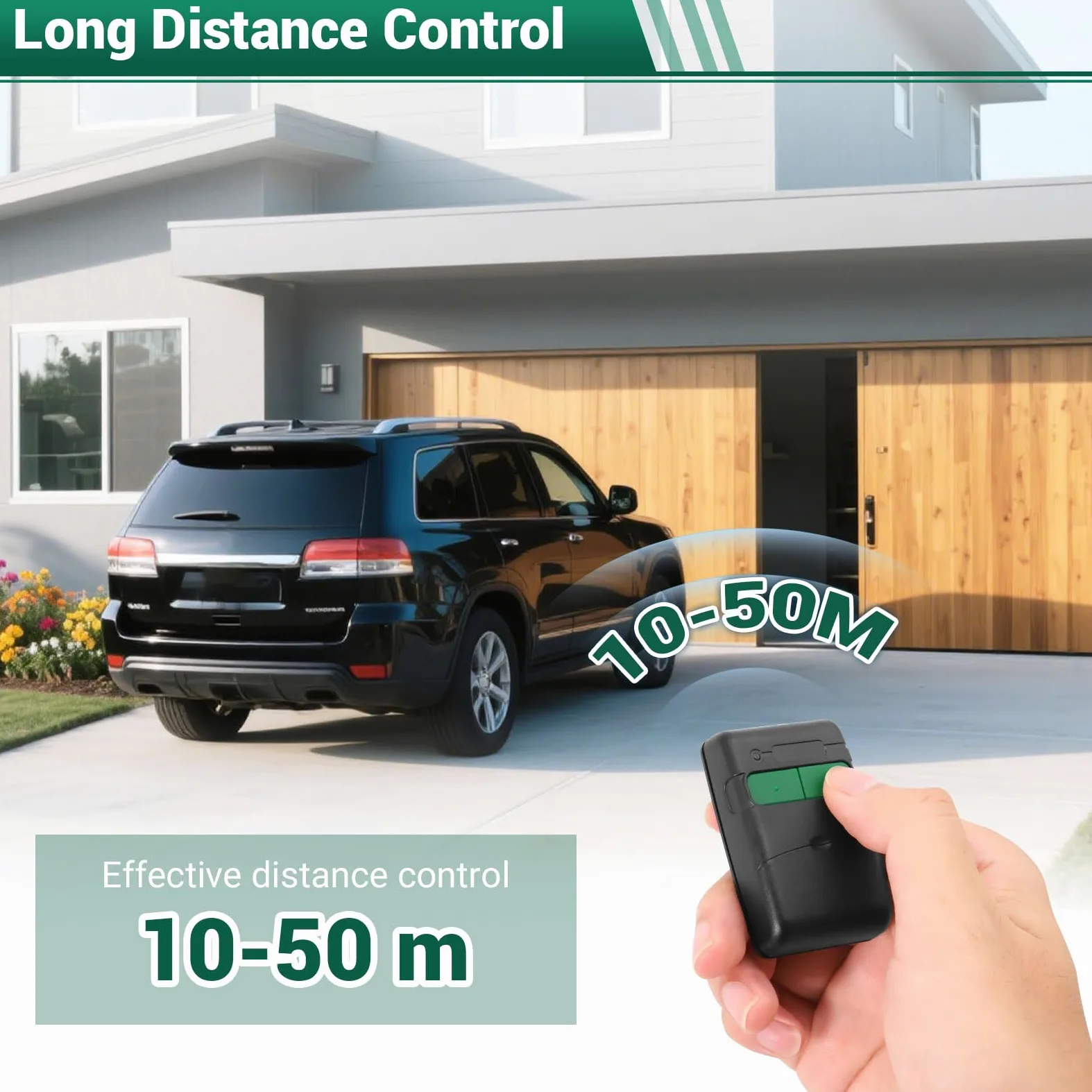 2Unidades Mando Garaje CLEMSA 433.92 MHz, Mando Puerta Garaje Universal Compatible con Modelos MV-1, MV-12, MV-123, Mandos Puertas Automáticas, Fácil Programación y Reemplazo Seguro