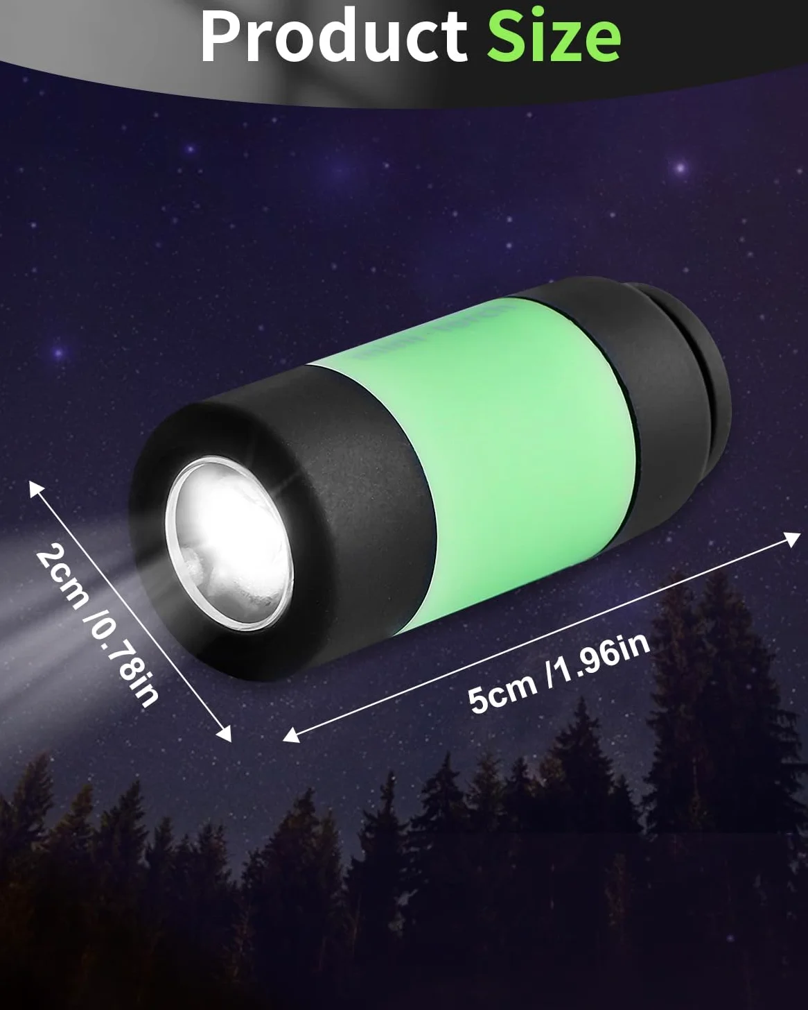 Mini Llavero USB Portatil de UCEC Linterna Recargable LED Colores 8 unds