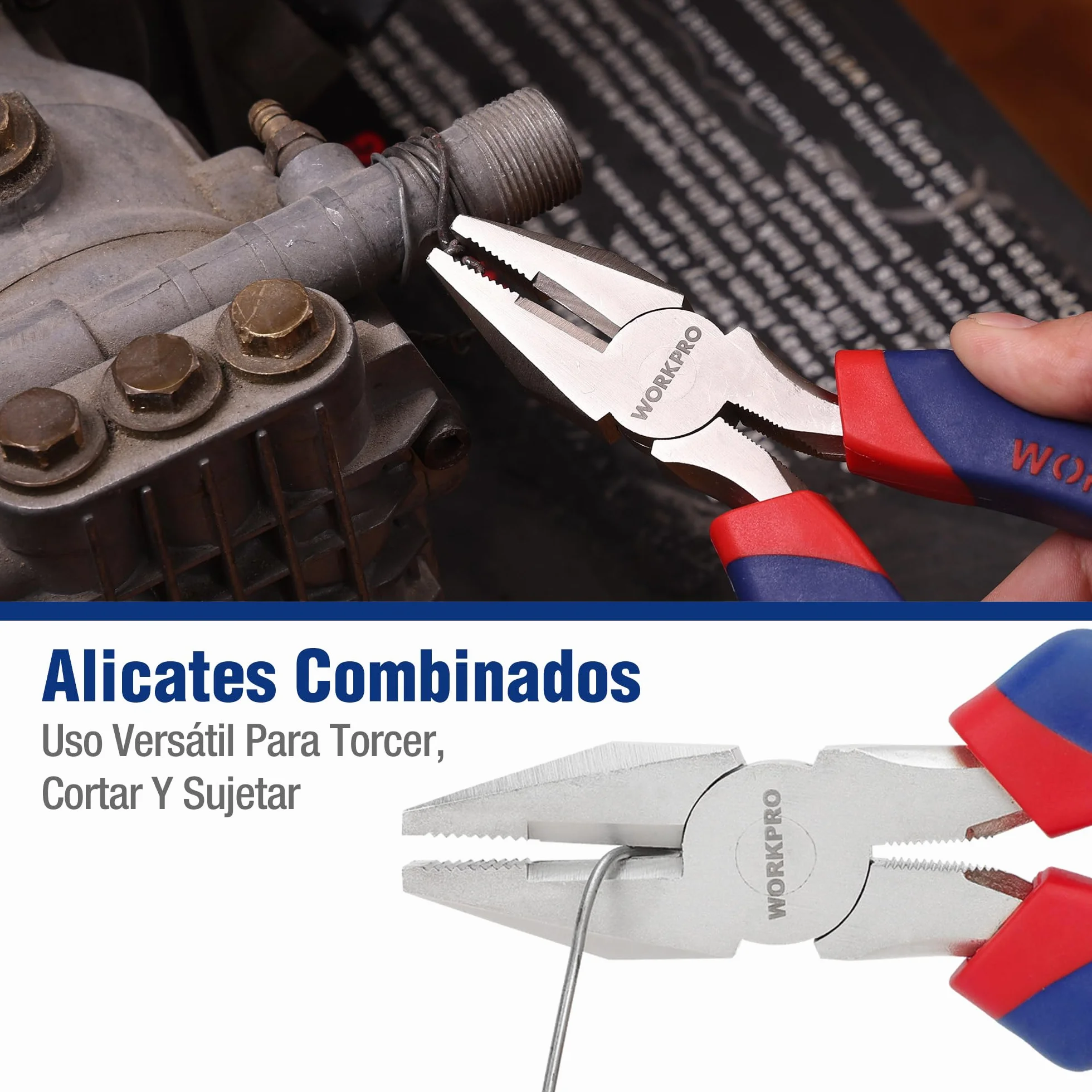 Juego de alicates y llaves inglesas para bricolaje, de acero cromo vanadio, 5 piezas, de WorkPro