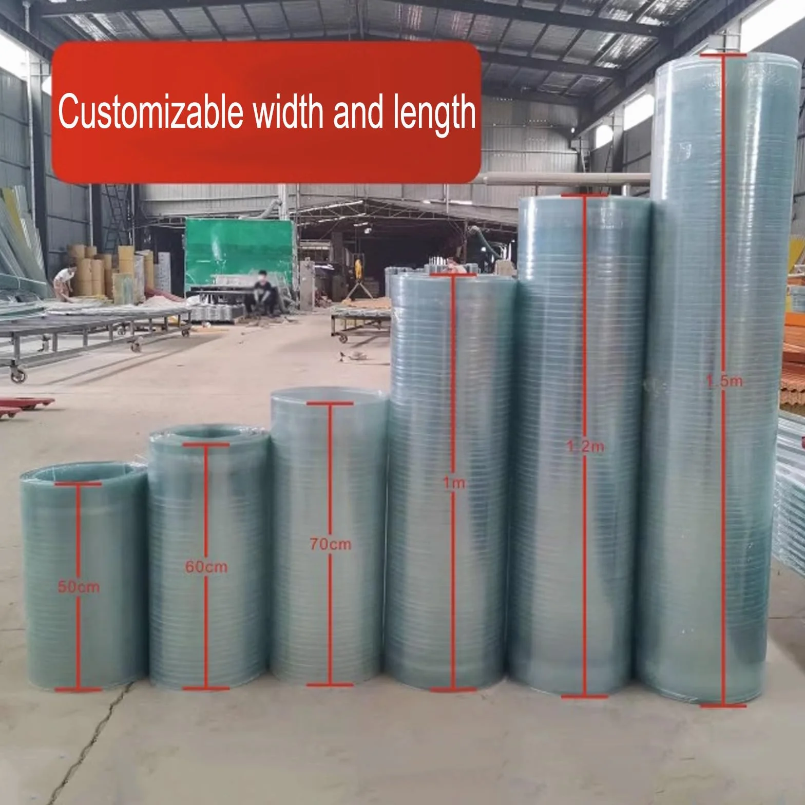 Láminas de Policarbonato Transparente Impermeable UV 0.6x5m para Techos Invernaderos