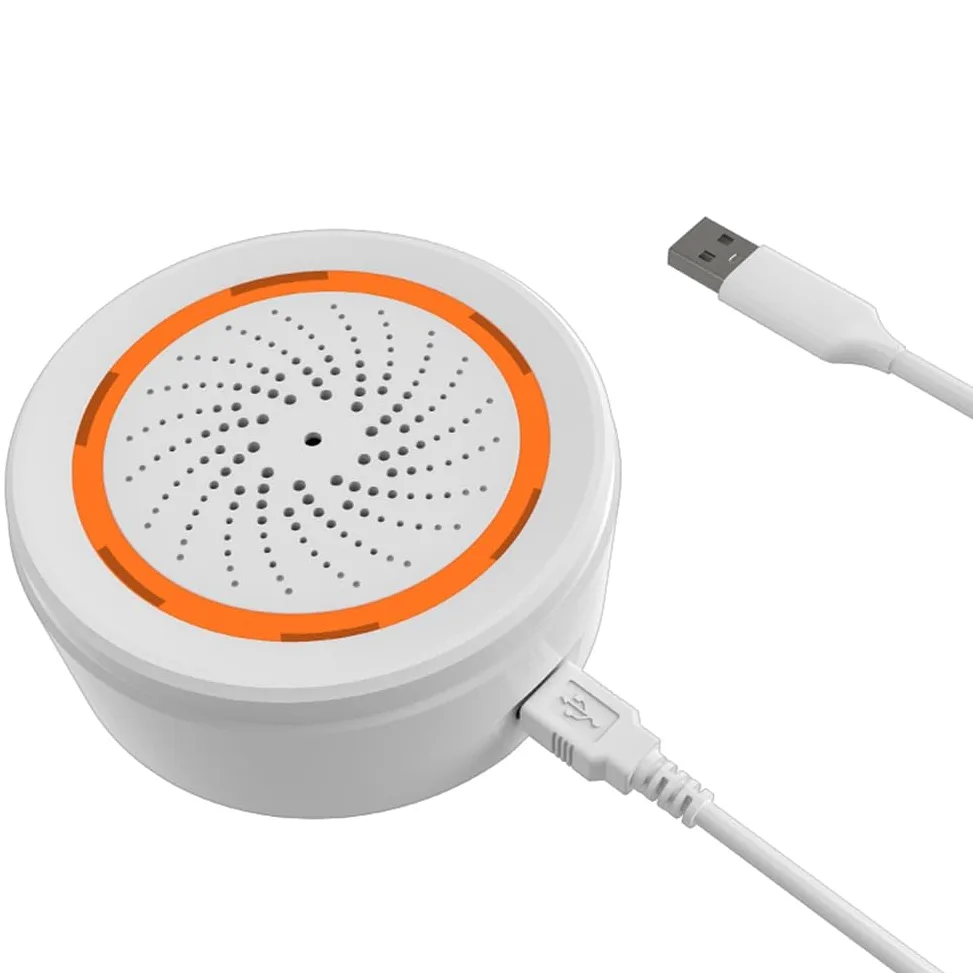 Tuya ZigBee Smart Sound And Light Sirena Sensor Smart Life de Seguridad para el Hogar Tuya Gateway Hub Sirena Alarma para Tuya