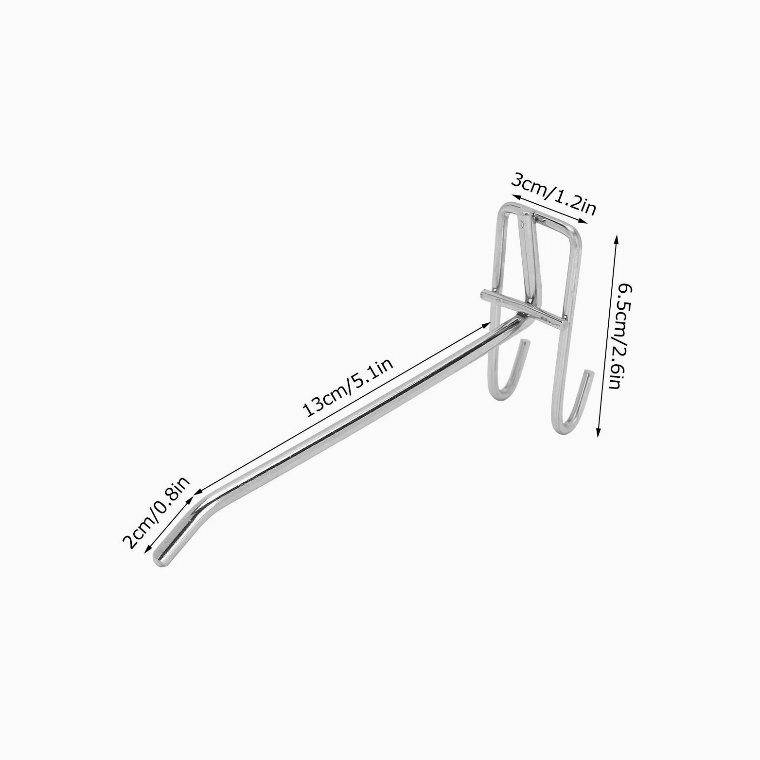 30 Piezas Ganchos para Tablero Perforado, Gancho de Placa Perforada de Metal de Rejilla Soporte de Pared para Exhibición Minorista, Artículos Colgante, Clasificación de Herramientas(15cm)