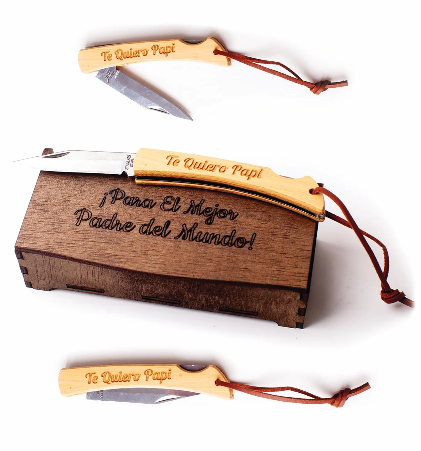 Navaja Personalizada Grabada con Nombre para Hombre – Regalo Original para Padre, Abuelo o Novio – Día del Padre, Cumpleaños y Aniversario – Caja Premium Incluida Olesea
