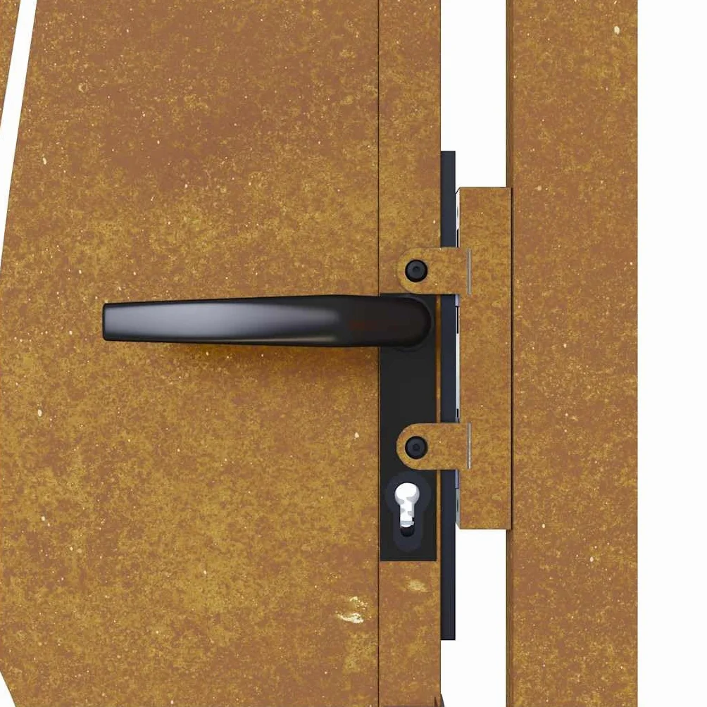 vidaXL Puerta de jardín Acero corten diseño Hierba 100x150 cm, Puerta de Valla, Puerta de Exterior, Puerta de Metal, Puerta de Seguridad