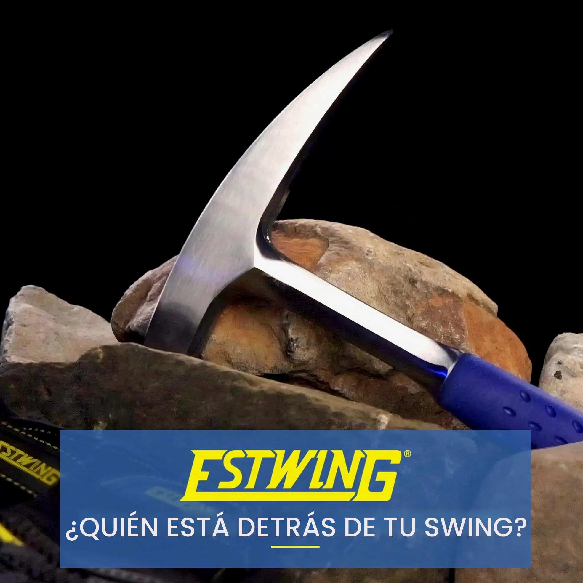 Estwing ESE322P Cuchillo a Lama Fissa,Unisex - Adulto, Azul, un tamaño | Martillo geólogo original: forjado de una sola pieza de 615 g – para rocas, minerales, fósiles.