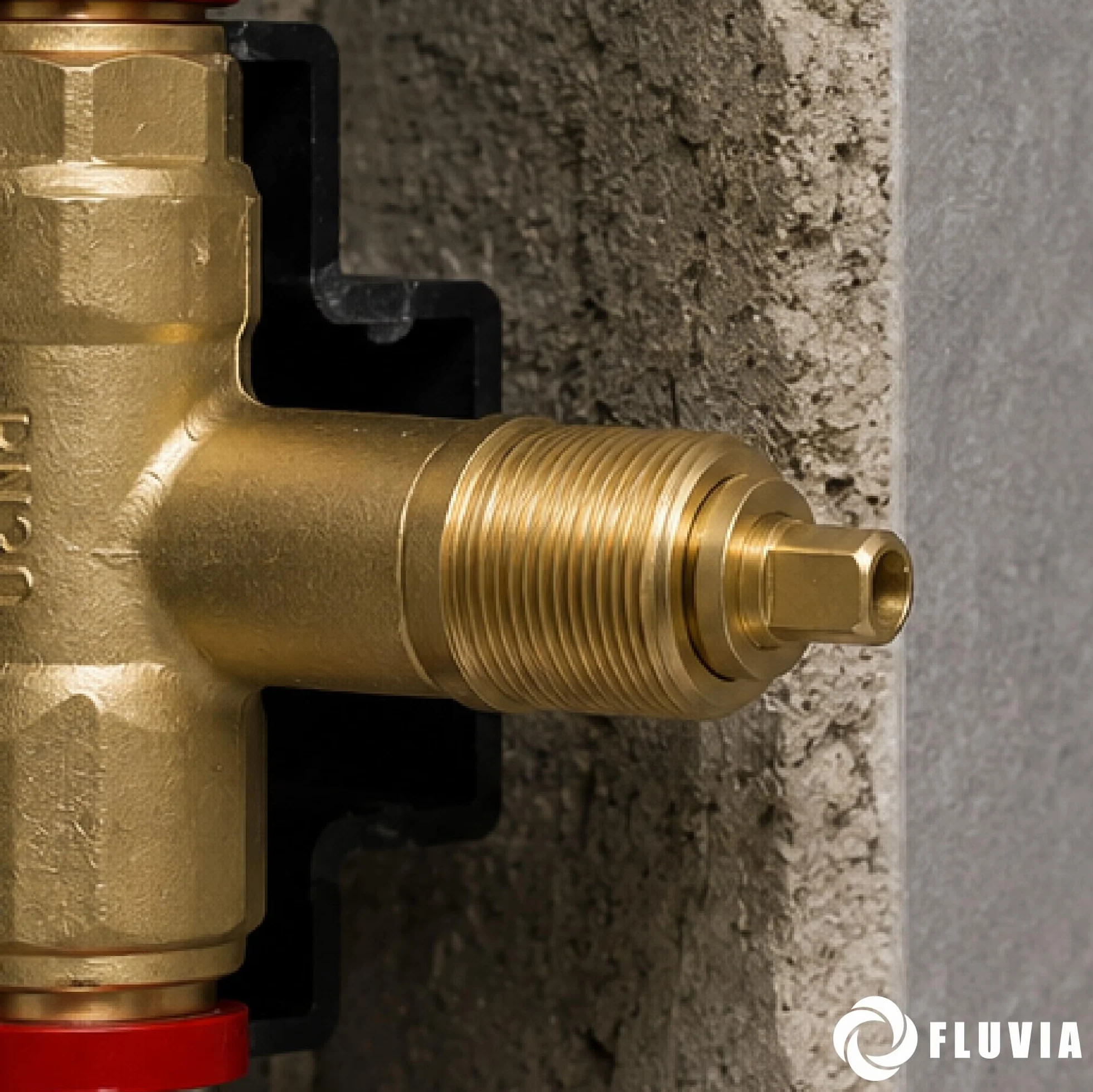 FLUVIA Embellecedor NEGRO Tapa llave de Paso Agua Ø69x59mm Mando Oculto y Plafón para Ducha Piscina Grifo Empotrado