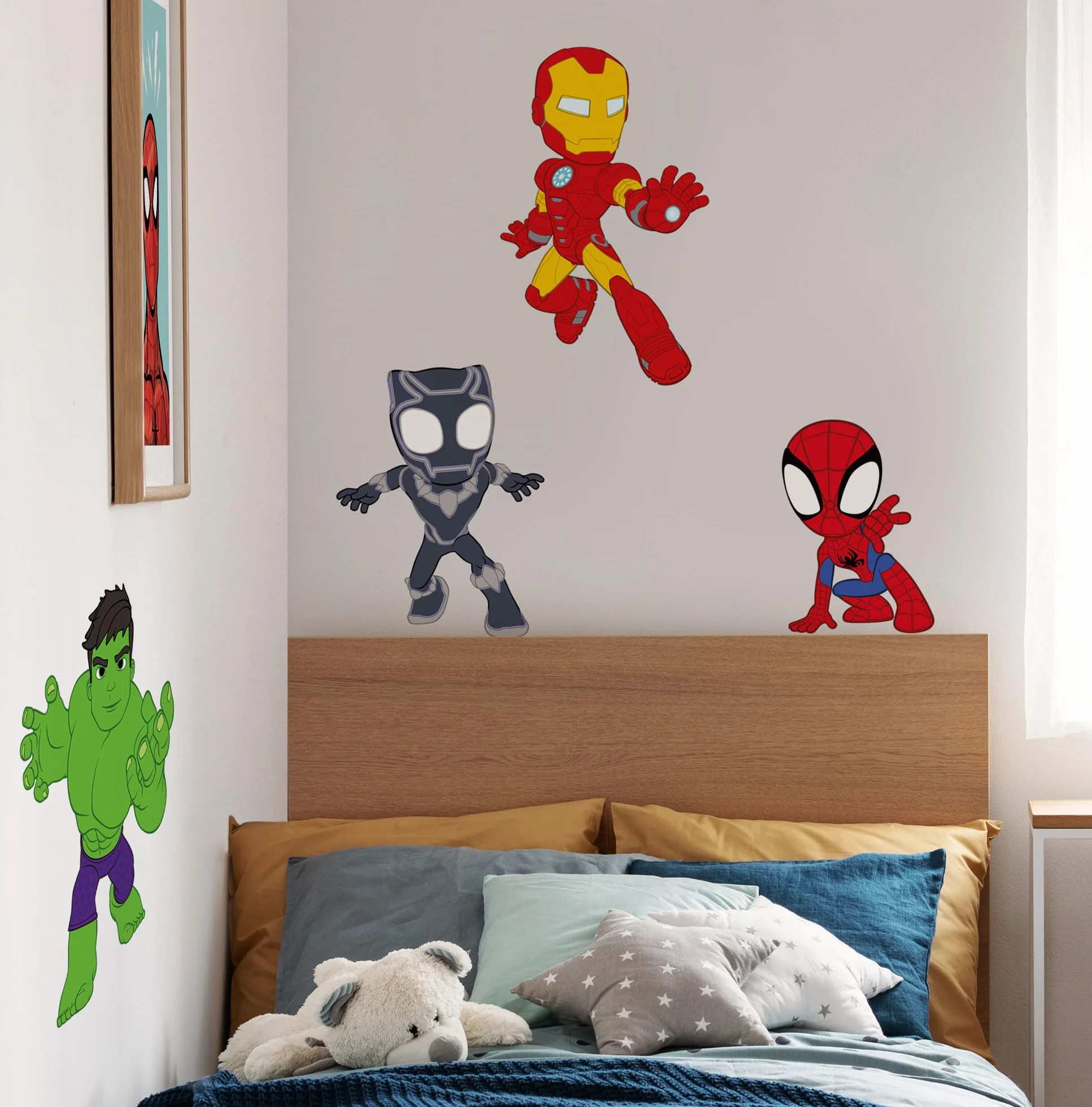 Komar WTD - Adhesivo decorativo para pared, diseño de Spidey and His Amazing Friends Power Group, tamaño 50 x 70 cm, multicolor