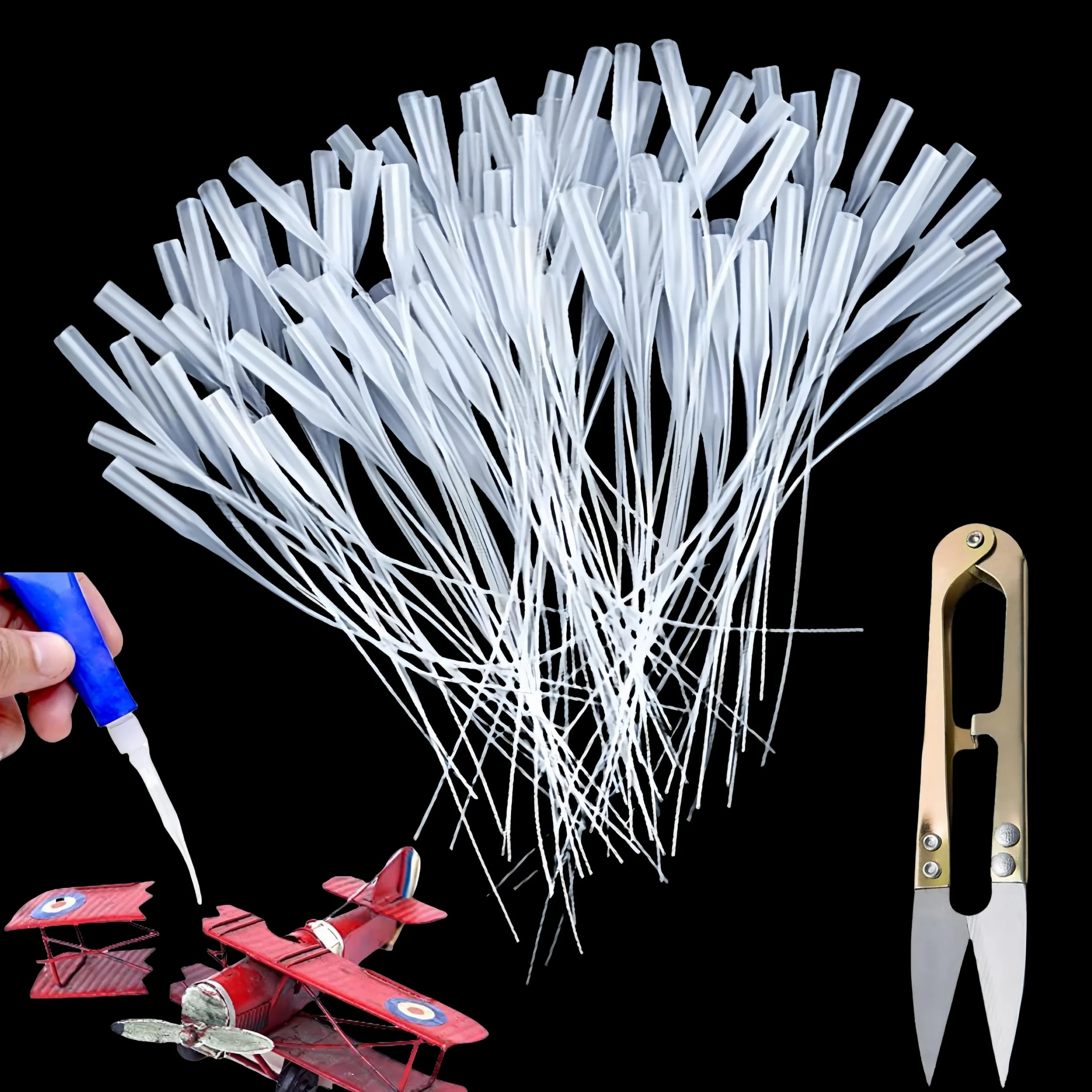 Puntas de Botella de Pegamento,200 Piezas Aplicador de Puntas Pegamento,Extensor de Pegamento,Micro Puntas para Pegamento,Dispensación de Laboratorio Dispensadores de Adhesivo