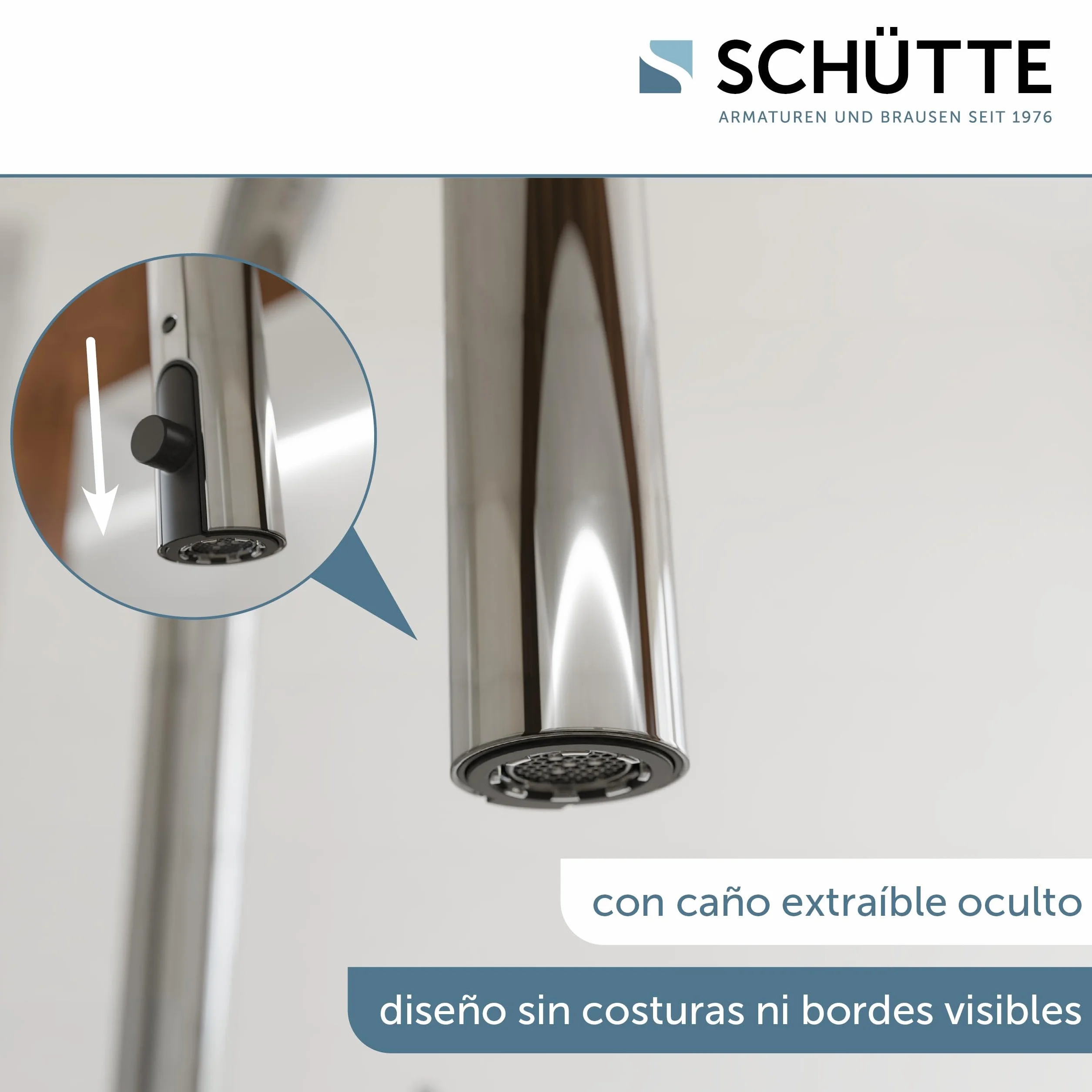 SCHÜTTE Blackpool 79516 Grifo de cocina extraíble 360 grados monomando cromo