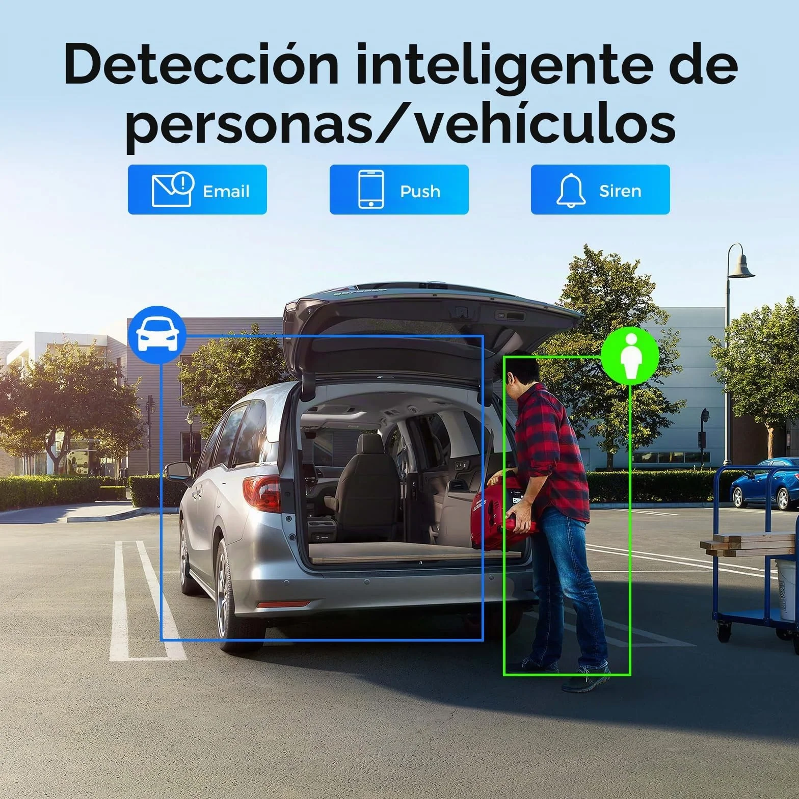 Hiseeu 5MP Kit Camara de Vigilancia WiFi Exterior, PTZ Cámara de Seguridad, 4X Camara IP y 10CH NVR,Detección y Seguimiento, Visión Nocturna en Color 1TB HDD