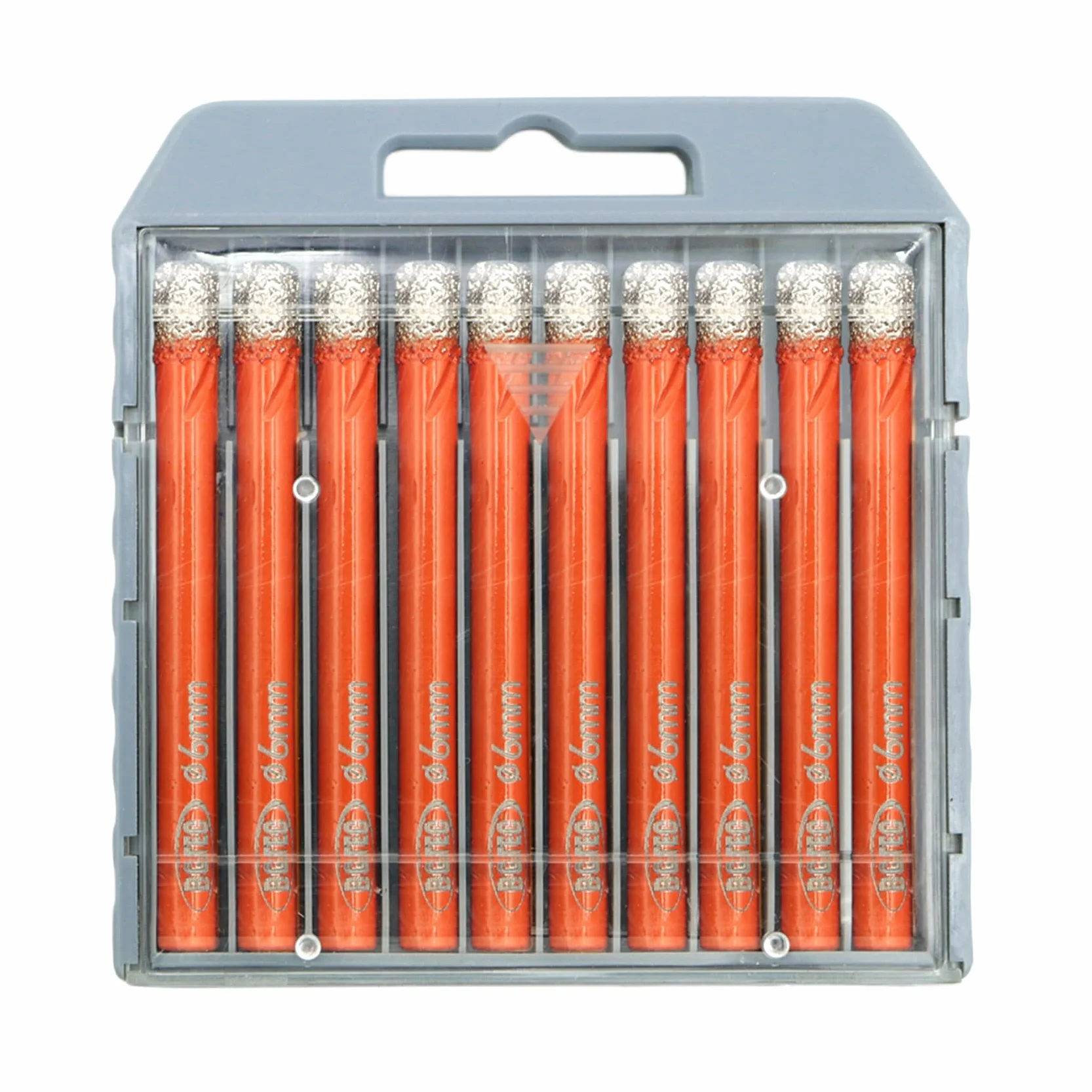 BGTEC Brocas de Perforación de Diamante Soldado con Vástago Redondo para Baldosas de Porcelana, Mármol, Cerámica, Ladrillo, 10 piezas, 6 mm