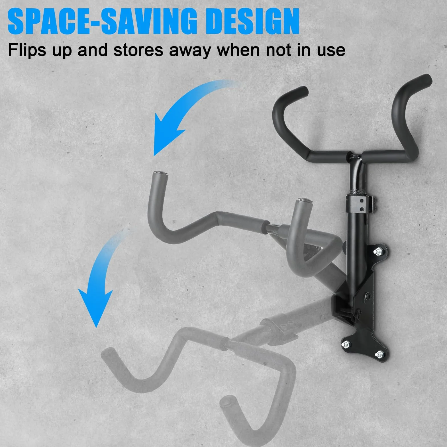 Soportes de Pared para Bicicleta 30 kg 360° Brazo Telescópico Plegable 90° Protección EVA 8 mm