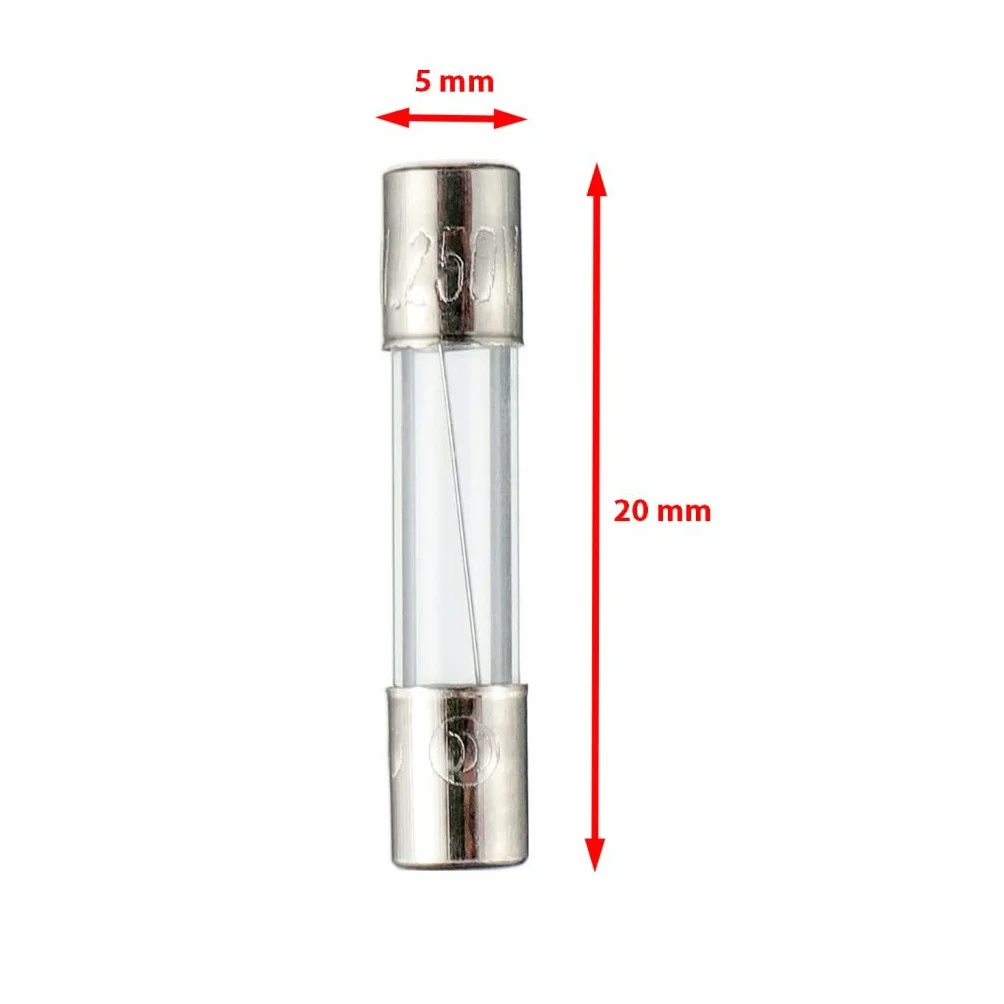 Fusible de Cristal 5x20 mm 8A 8 Amperios 5 Unidades