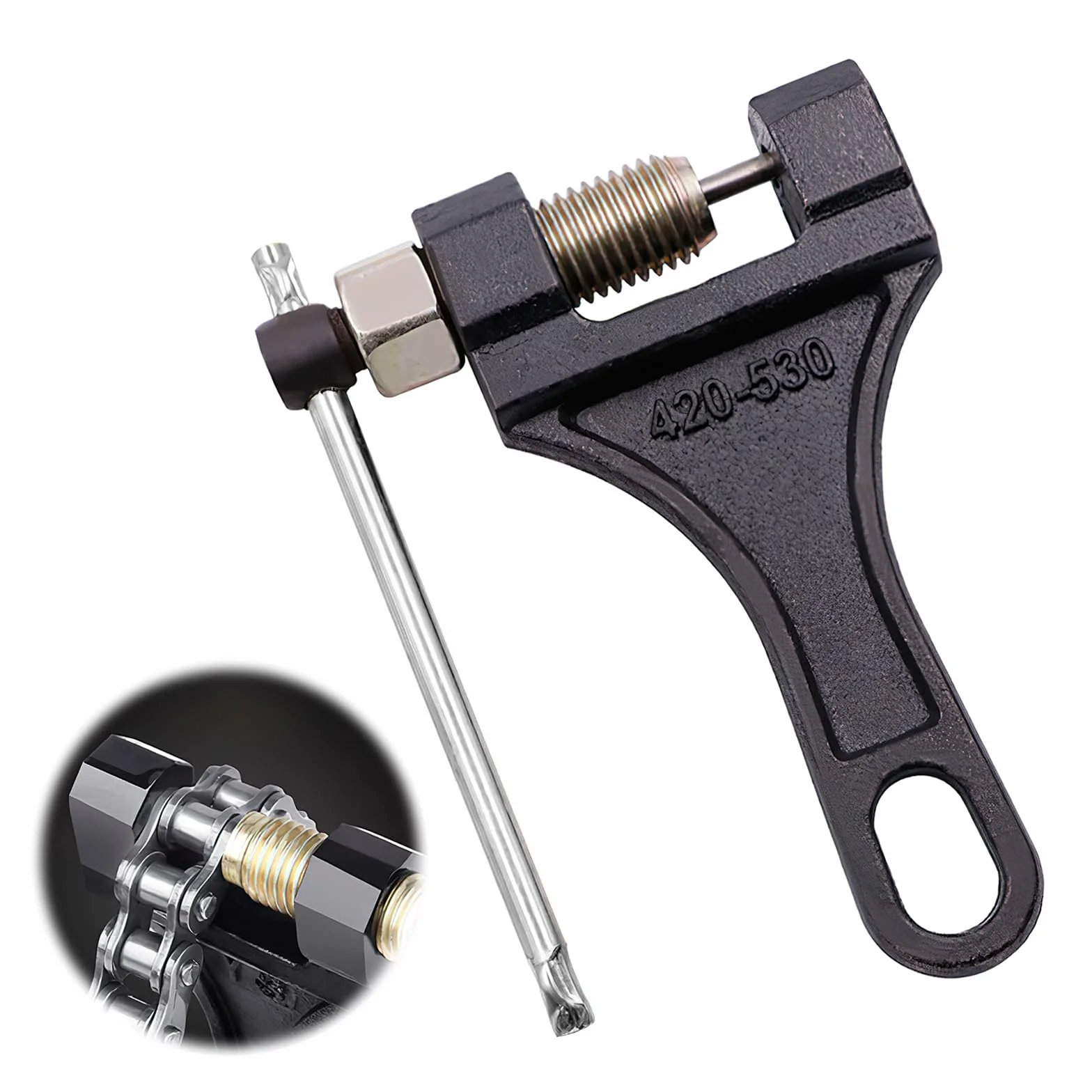 TNSLAND Rompedor de Cadena, Remachadora de Cadena Moto, Rompedor de Cadena Remachadora de Cadena Moto, Remachadora de Cadena Moto Remachadora de Cadena para 420/428/530 Moto UTV ATV Bicicleta Tractor
