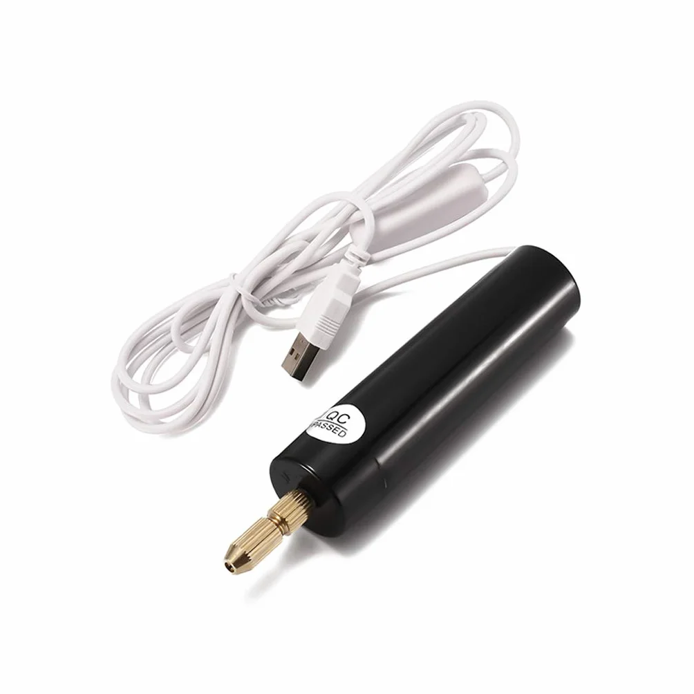 Mini taladro eléctrico de mano kit de brocas de resina epoxi para hacer joyas de madera herramientas de artesanía de madera 5V enchufe USB destornillador kit de herramientas