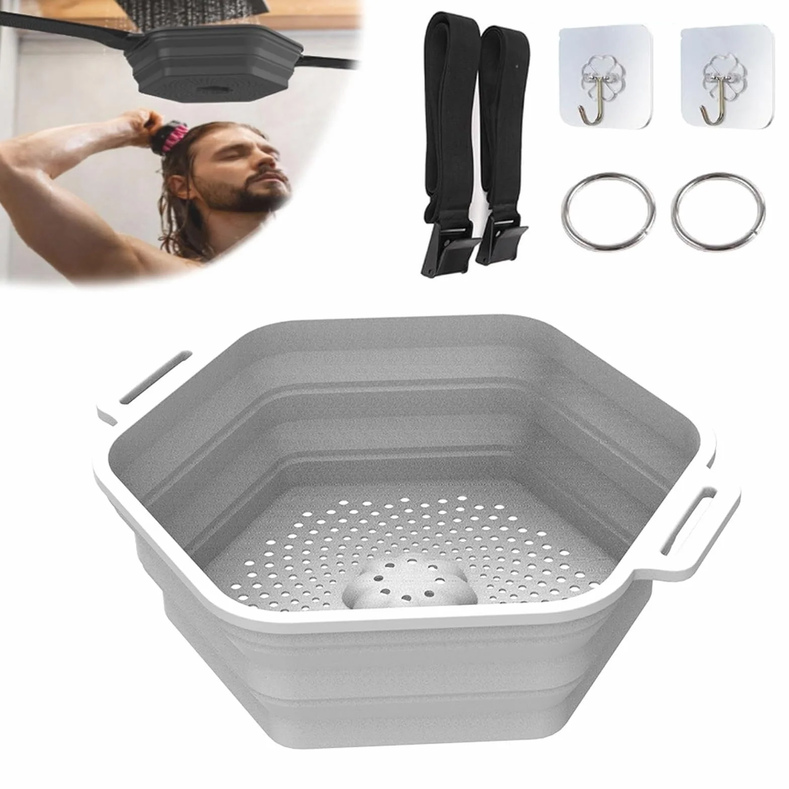 Ducha De Hielo, Enfriador De Baño De Hielo, Enfriador De Agua De Silicona, Enfriador De Baño De Hielo Plegable De Silicona, Conexión De Alcachofa De Ducha, Ducha De Baño De