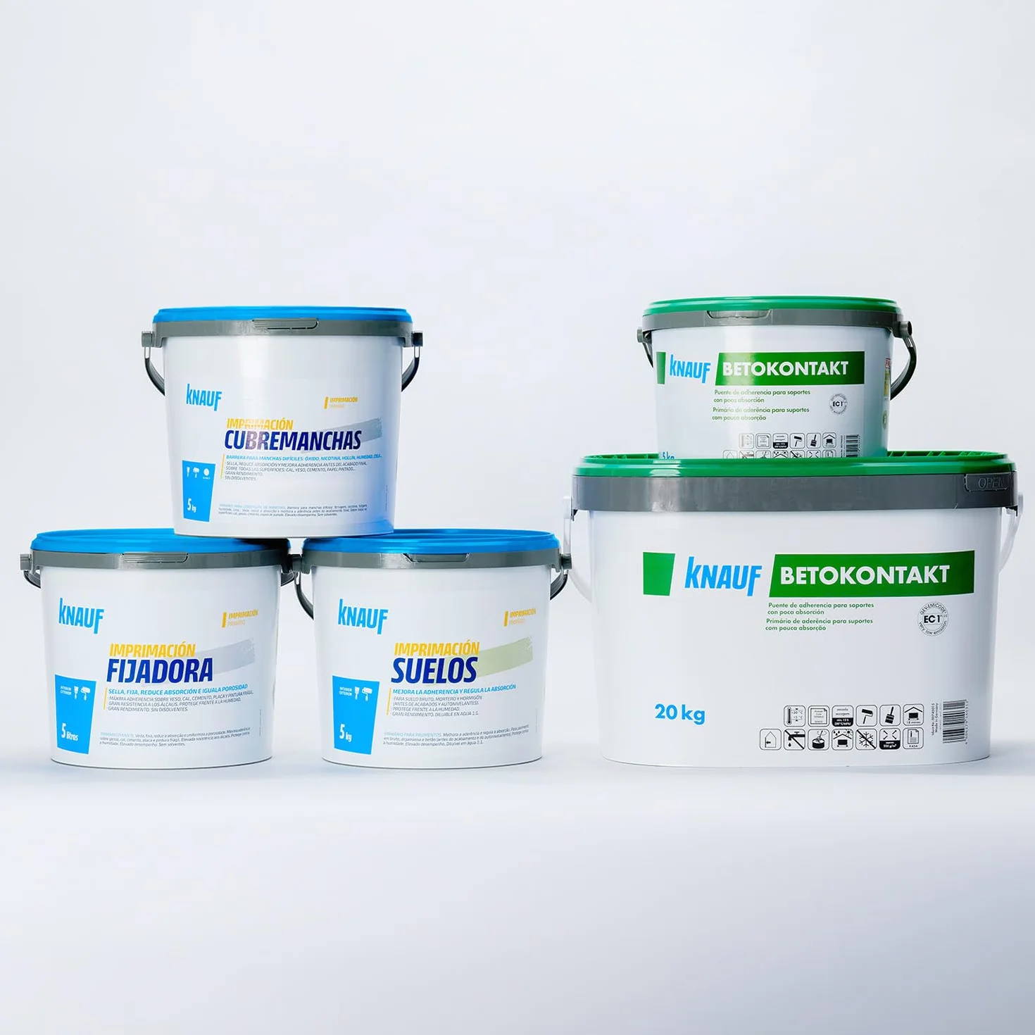 KNAUF Betokontakt 5 kg Puente de Adherencia Rosa para Hormigón y Cerámica