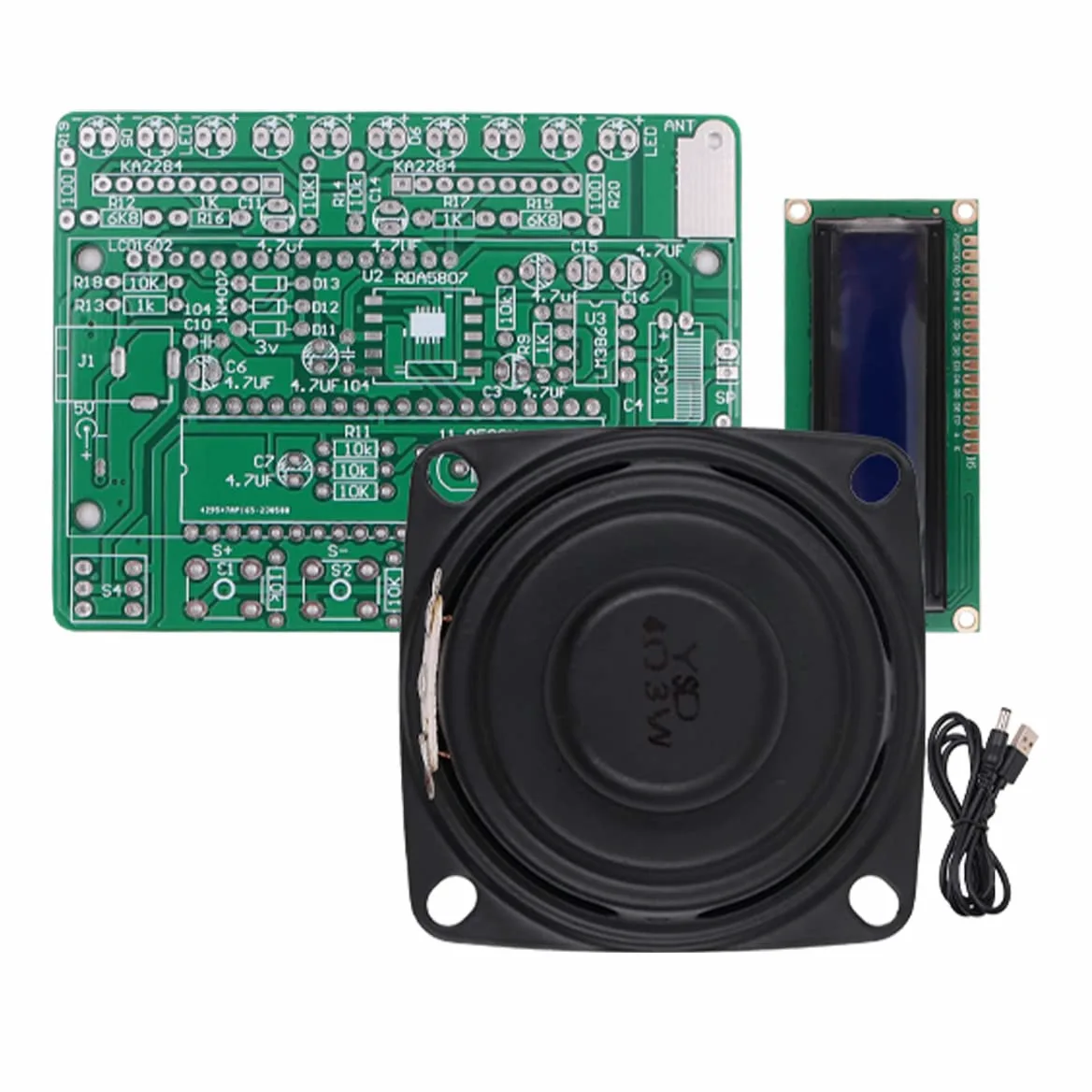POFET Kits de Proyecto de Soldadura FM Kits de práctica de Soldadura de Radio Digital FM 87-108 MHz Kit de Ejercicio de Soldadura Receptor inalámbrico