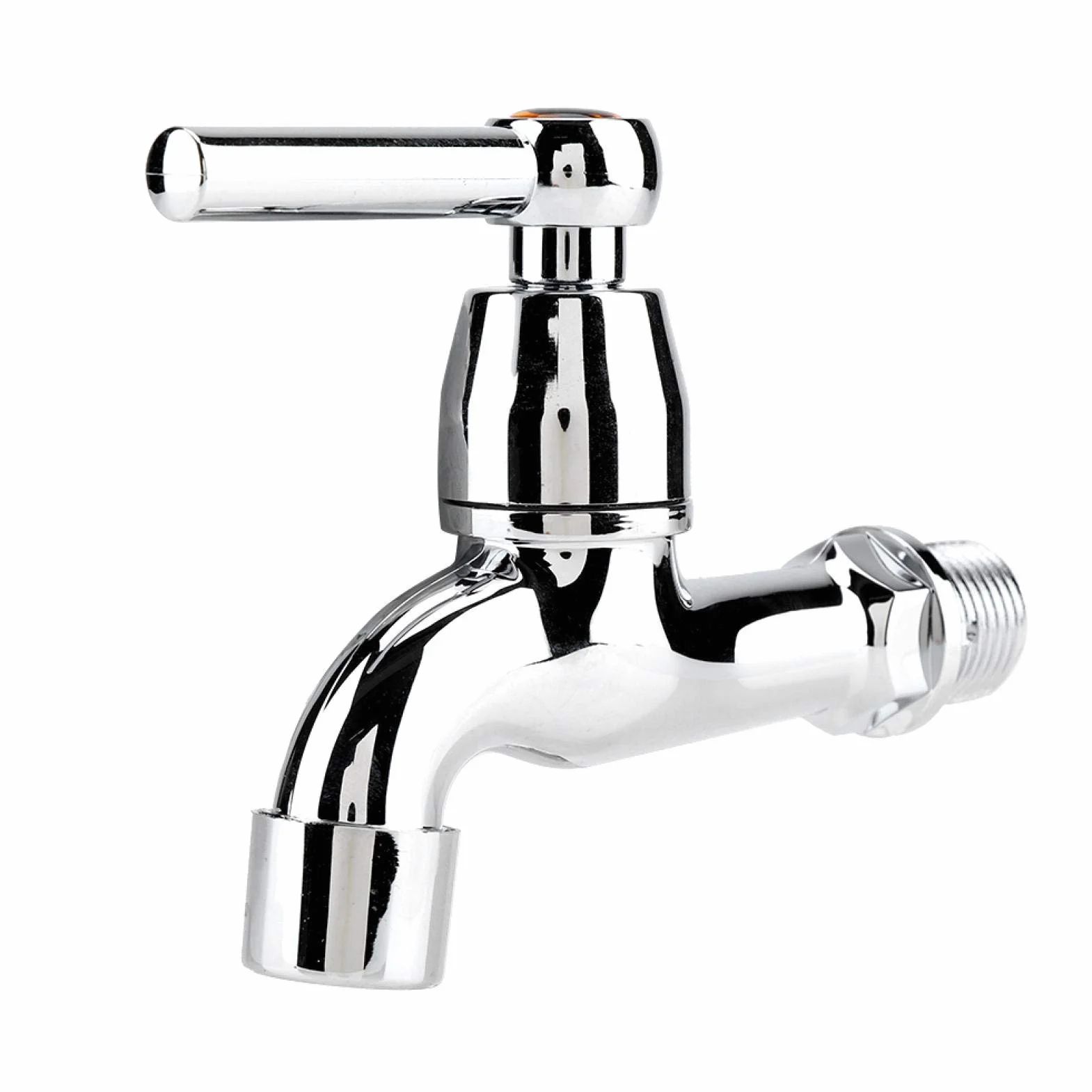 EBTOOLS Grifo de Lavabo Montado en la Pared, Grifo de Lavadora de Agua Fría, Monomando, Cromado, Plateado, Perfecto para Cocina y Baño