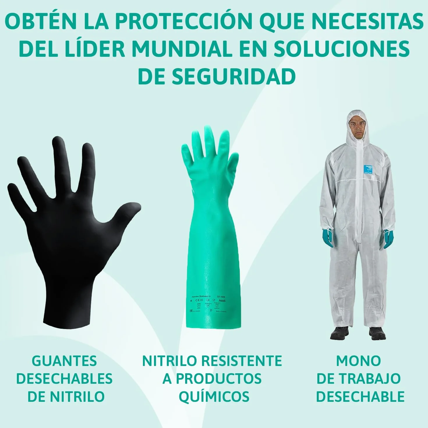 Ansell HyFlex 11-819 Guantes Trabajo Electricista Nitrilo ESD Antiestatico Touchscreen Azul Talla L 12 Pares
