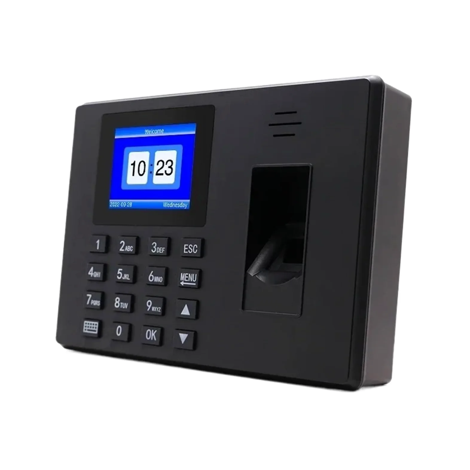 Reloj de Fichar, Reloj de tiempo USB con huella dactilar biométrica, grabadora de de asistencia de oficina, máquina de cronometraje for empleados, lector