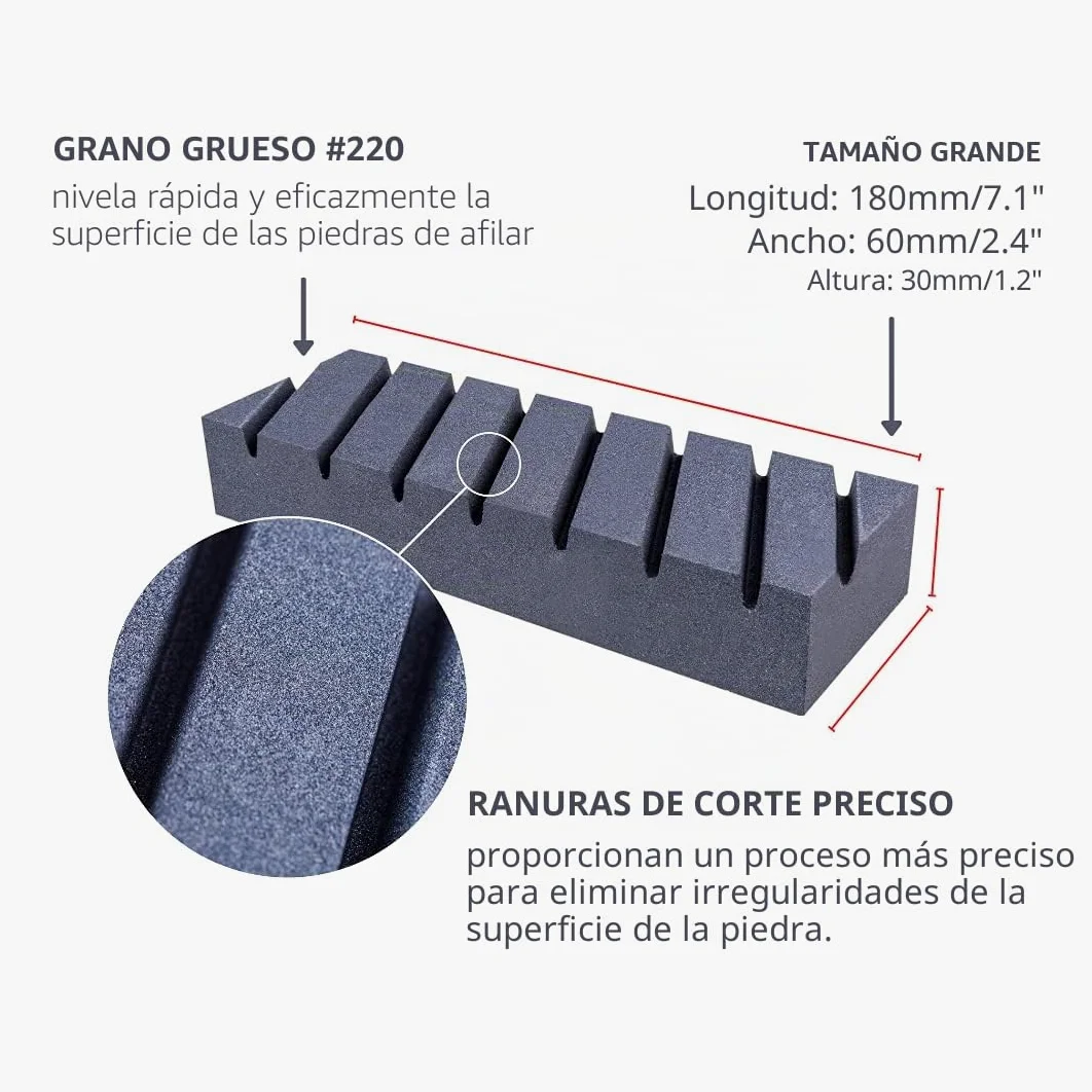 Bacher Piedra para Aplanar Piedras de Afilar - Repare y Remodela las Piedras de Afilar Dañadas, Recomendada para Piedras de Grano #100-#8000