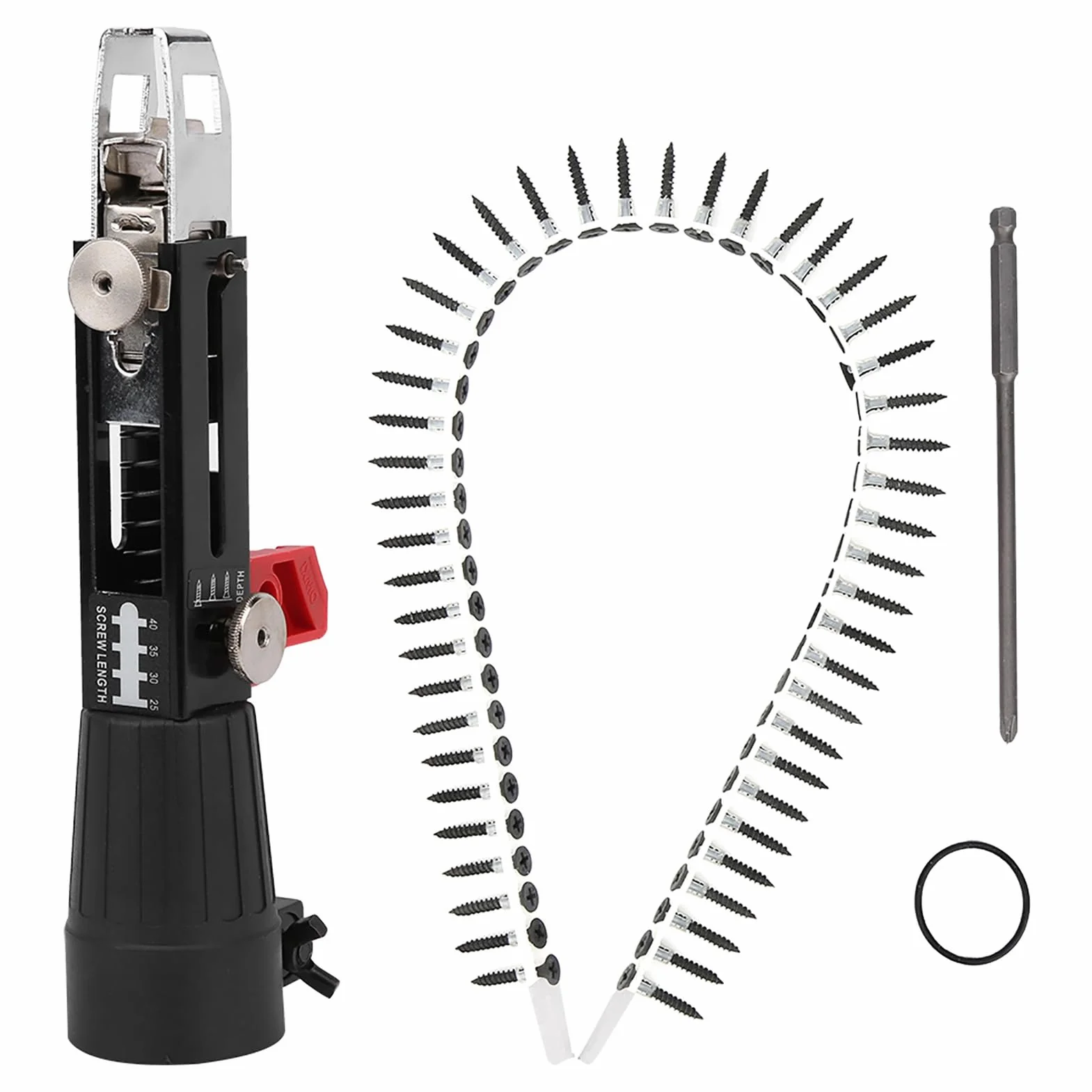 Adaptador de Cadena de Taladro de Tornillo para Pistola de Taladro eléctrica, Rango de Mandril de 41 mm a 46 mm, Accesorio de Pistola de Tornillo Giratorio para carpintería