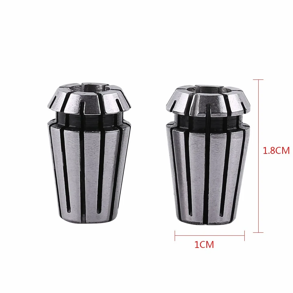 Juego de pinzas de resorte ER11 de 15 piezas 1-7mm 1/8 "1/4" para máquina de grabado CNC y herramienta de torno de fresado
