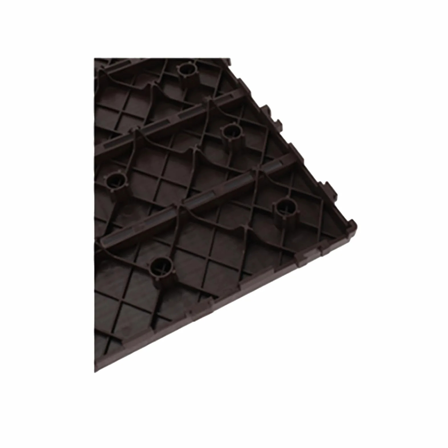 Azulejos de plástico para jardín, 30 x 30 cm, baldosas de PVC, color negro café, suelo empotrable, total 0,9 m², recortables, 10 unidades